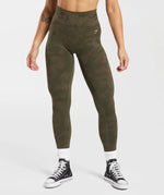 Adapt Camo Seamless Leggings - Winter Olive/Soul Brown