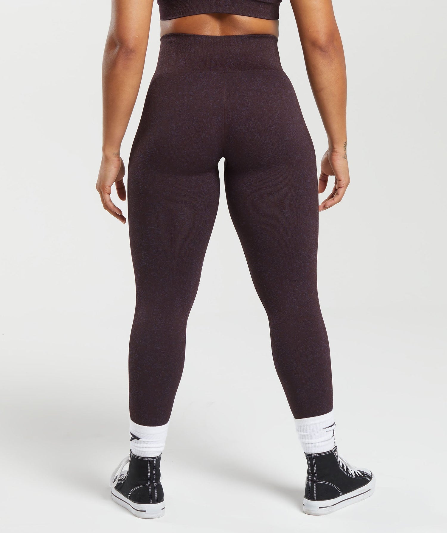 Adapt Fleck Seamless Leggings - Plum Brown/Dewberry Purple