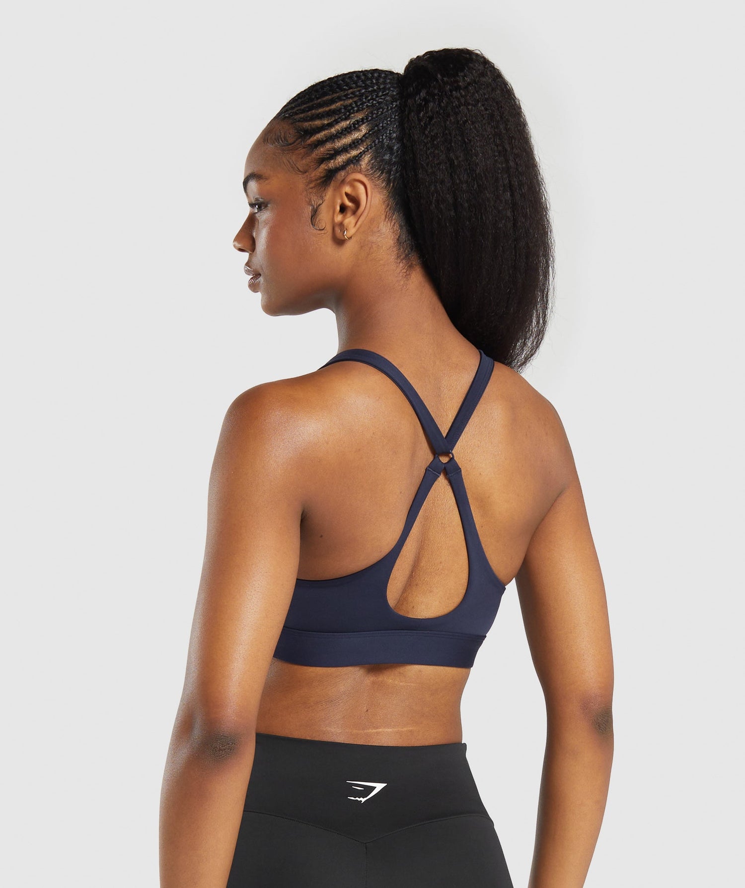 Peek A Boo Sports Bra - Heavy Blue