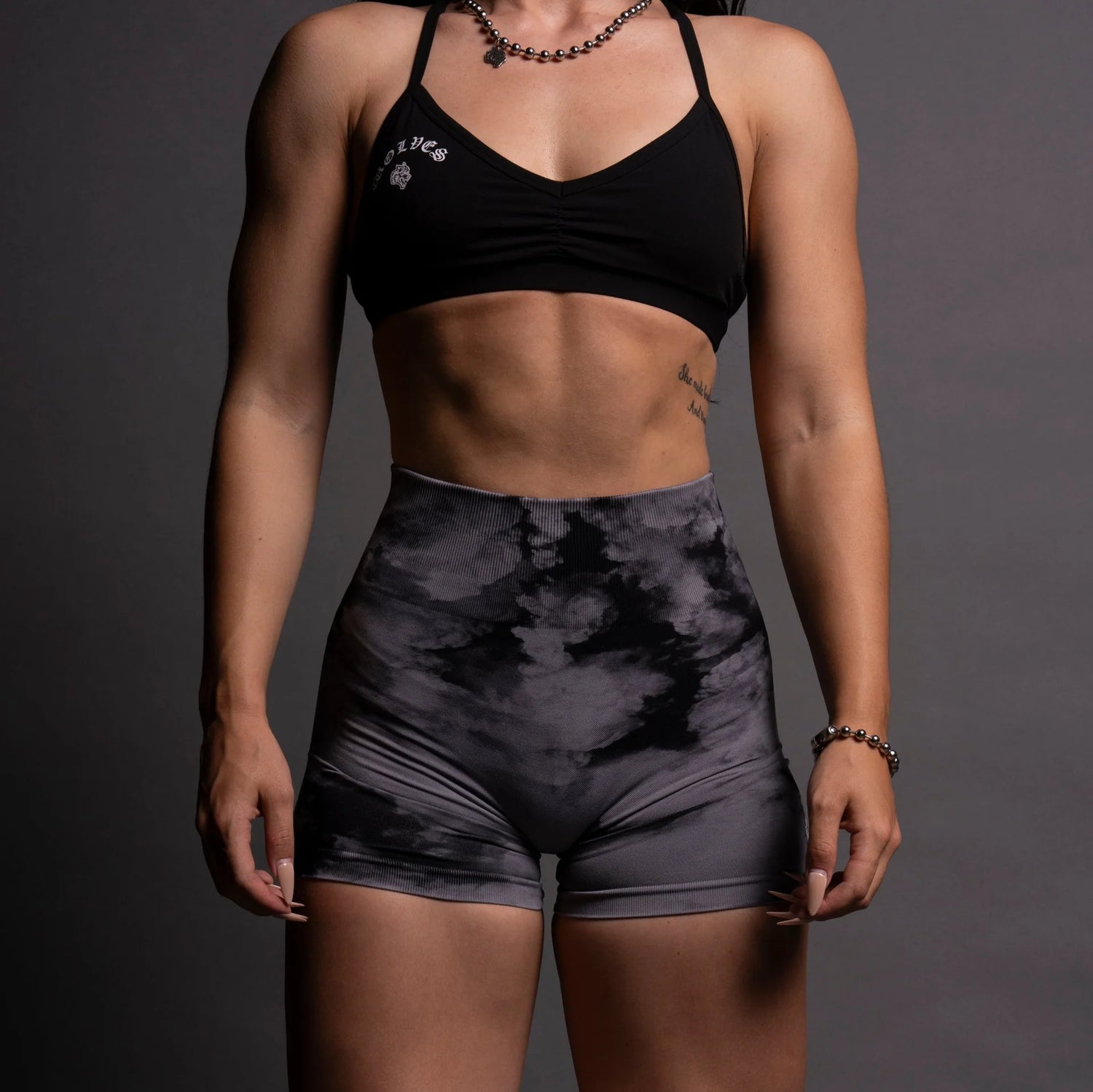 Wolves Forever Everson Seamless "Training" Shorts - Black Ghost Clouds