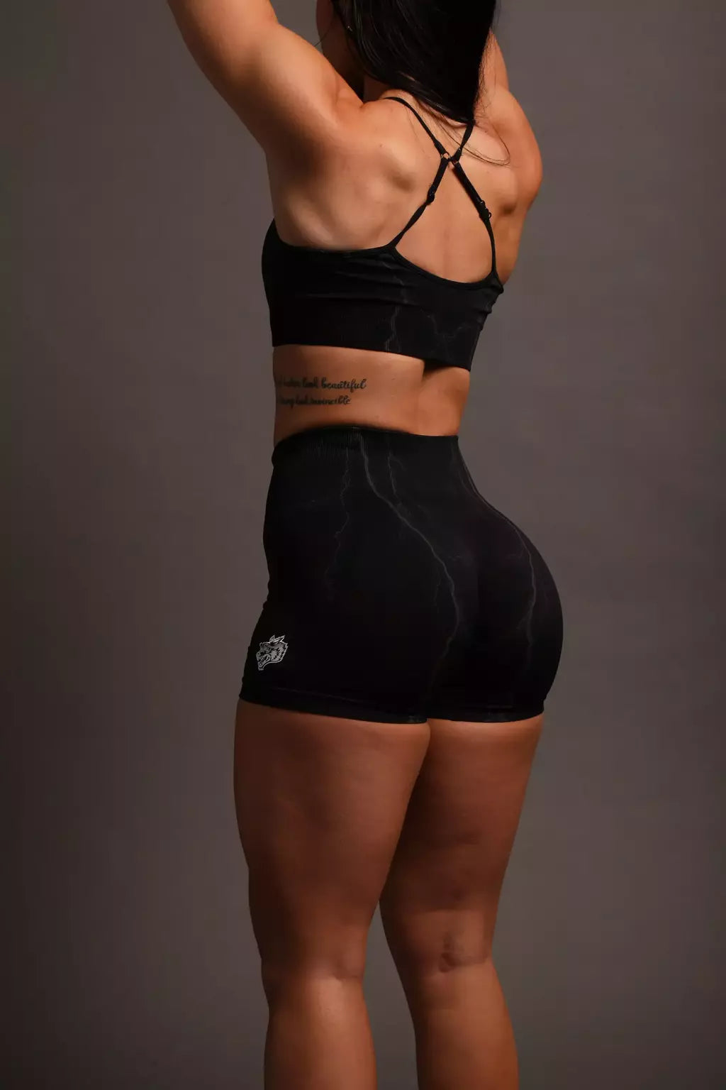 Wolves Forever Everson Seamless "Sierra" Shorts - Tonal Black Lightning