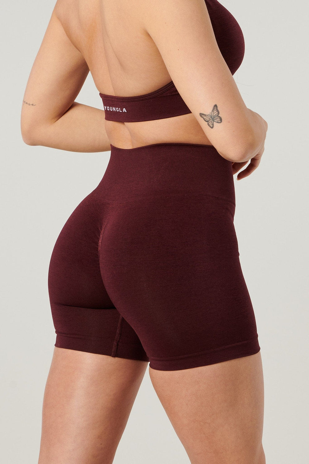 W120 - Core Seamless Shorts - Burgundy Silk
