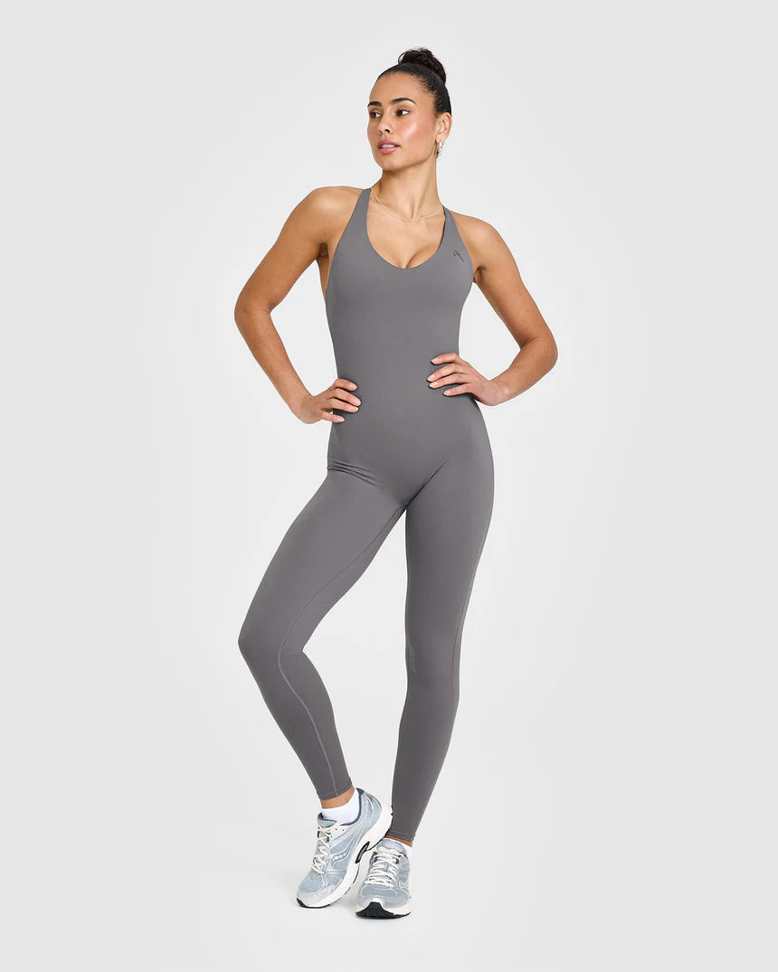 Unified Scoop Back All In One Long - Ash Grey