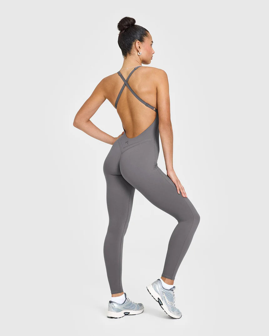 Unified Scoop Back All In One Long - Ash Grey