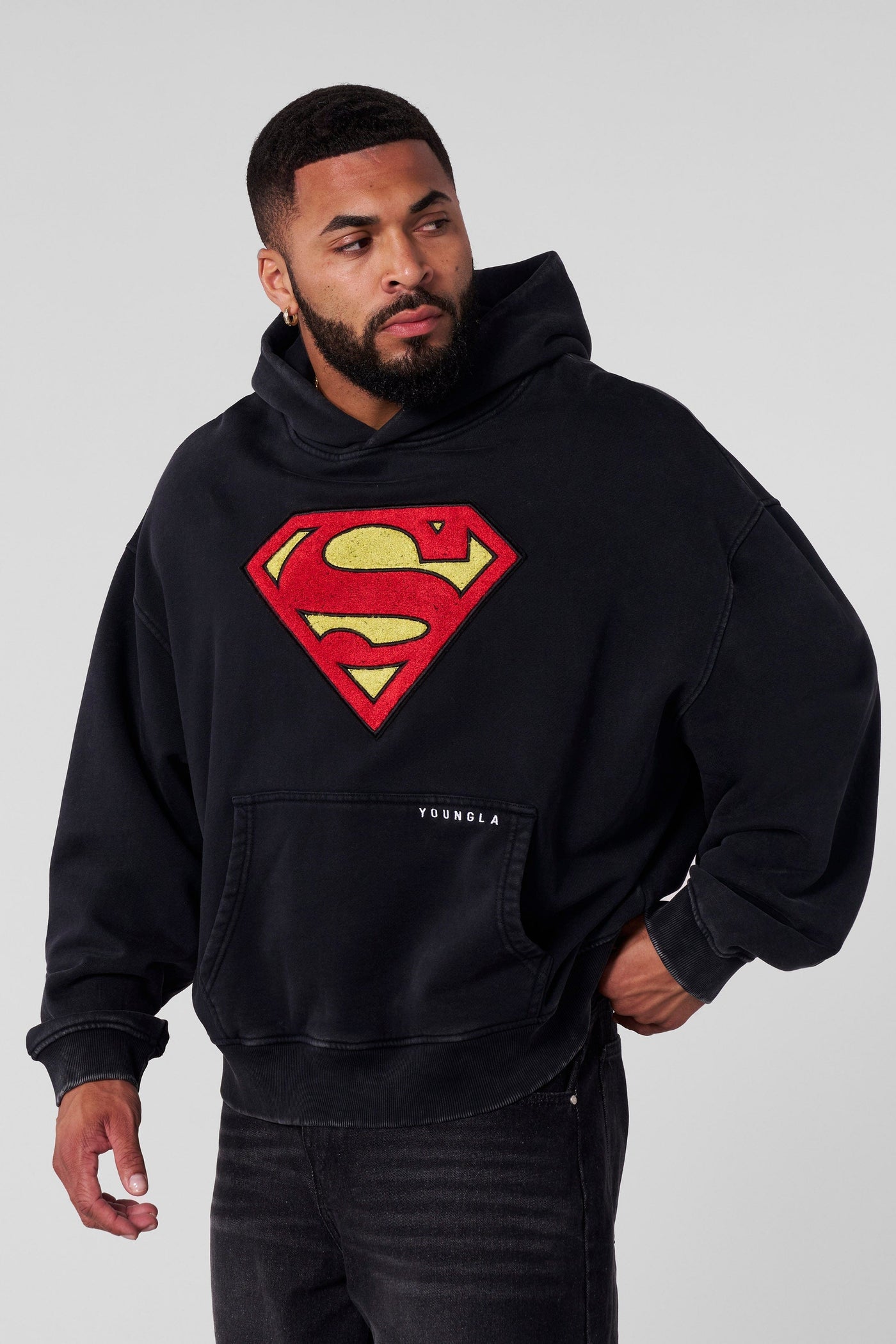 5079 - Superman Legacy Hoodies - Black Wash