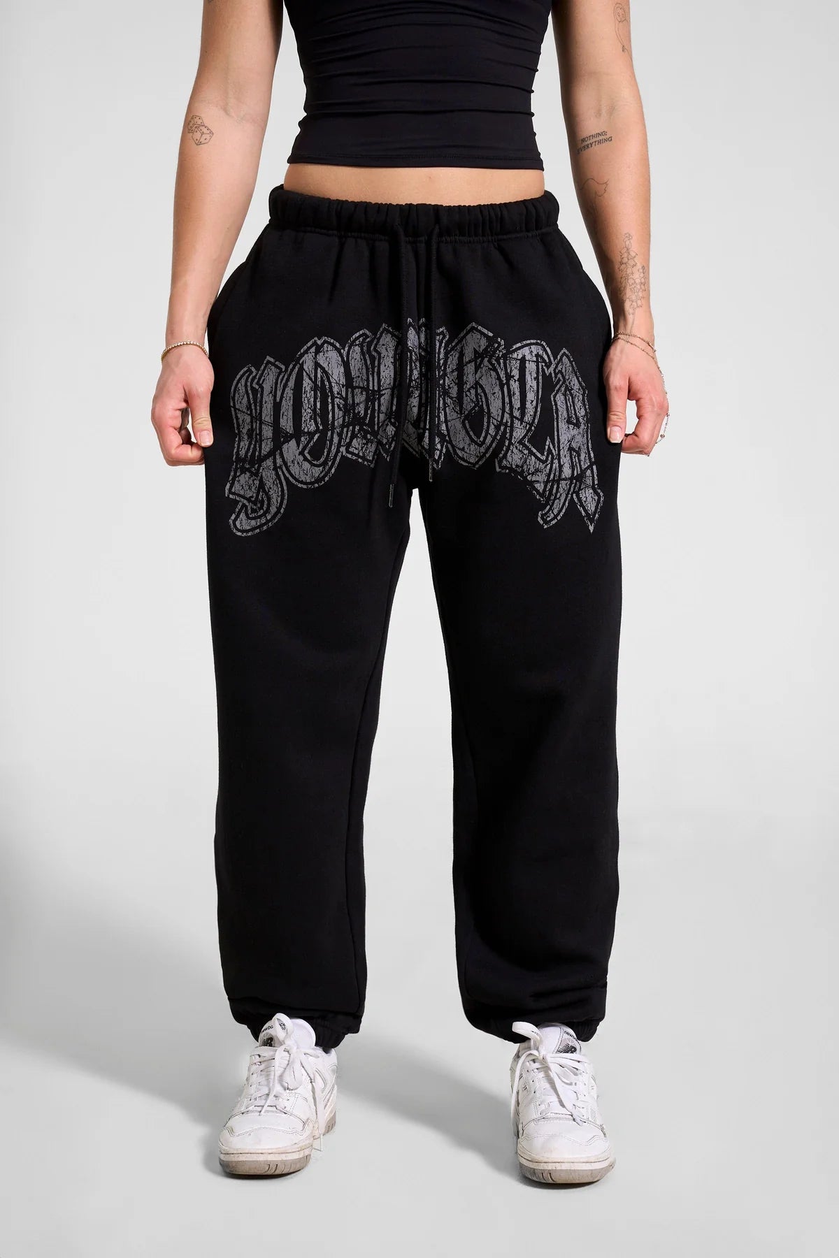 W257 My eyes are up here Jogger - Black