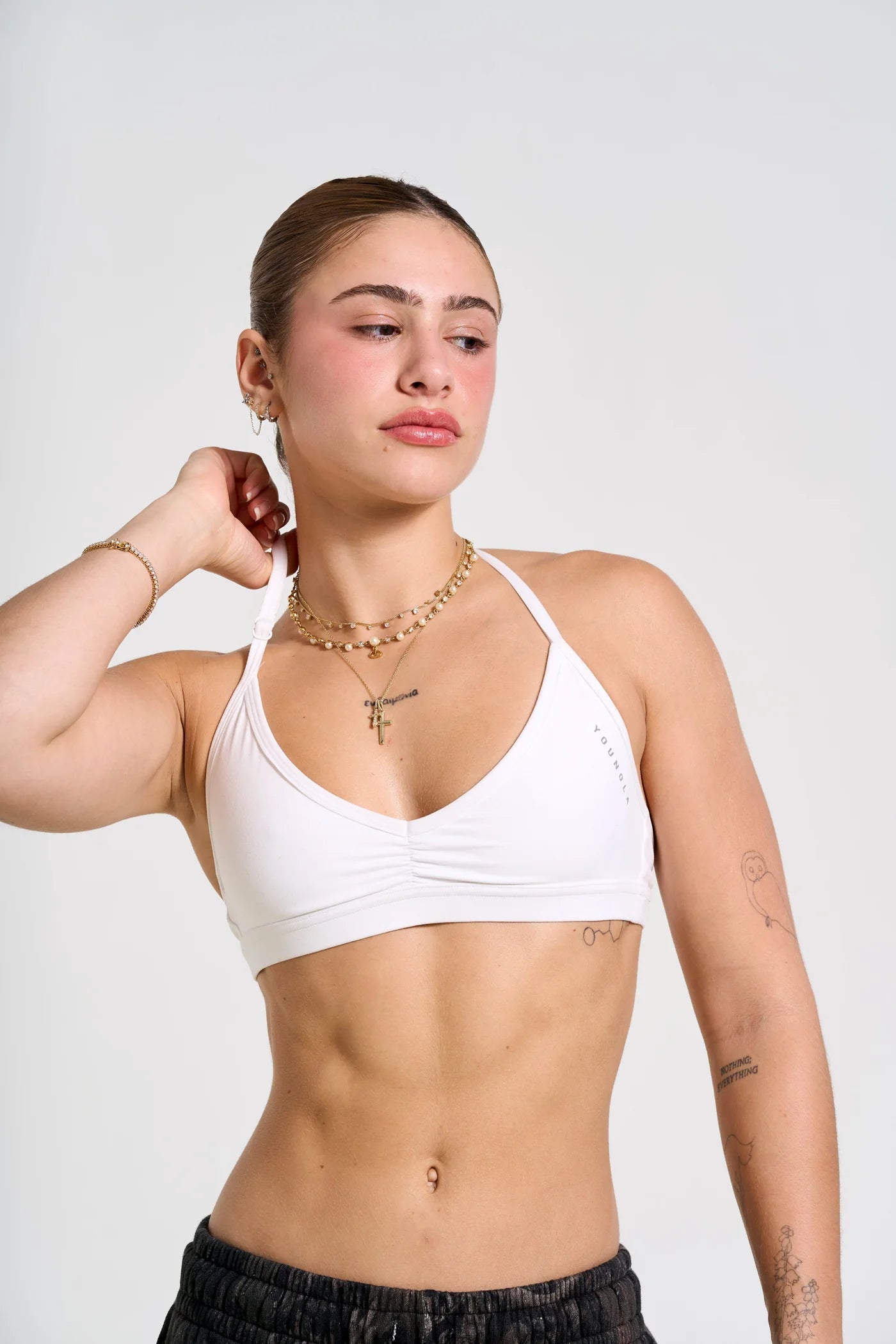 W335 Urban V-neck bra - White