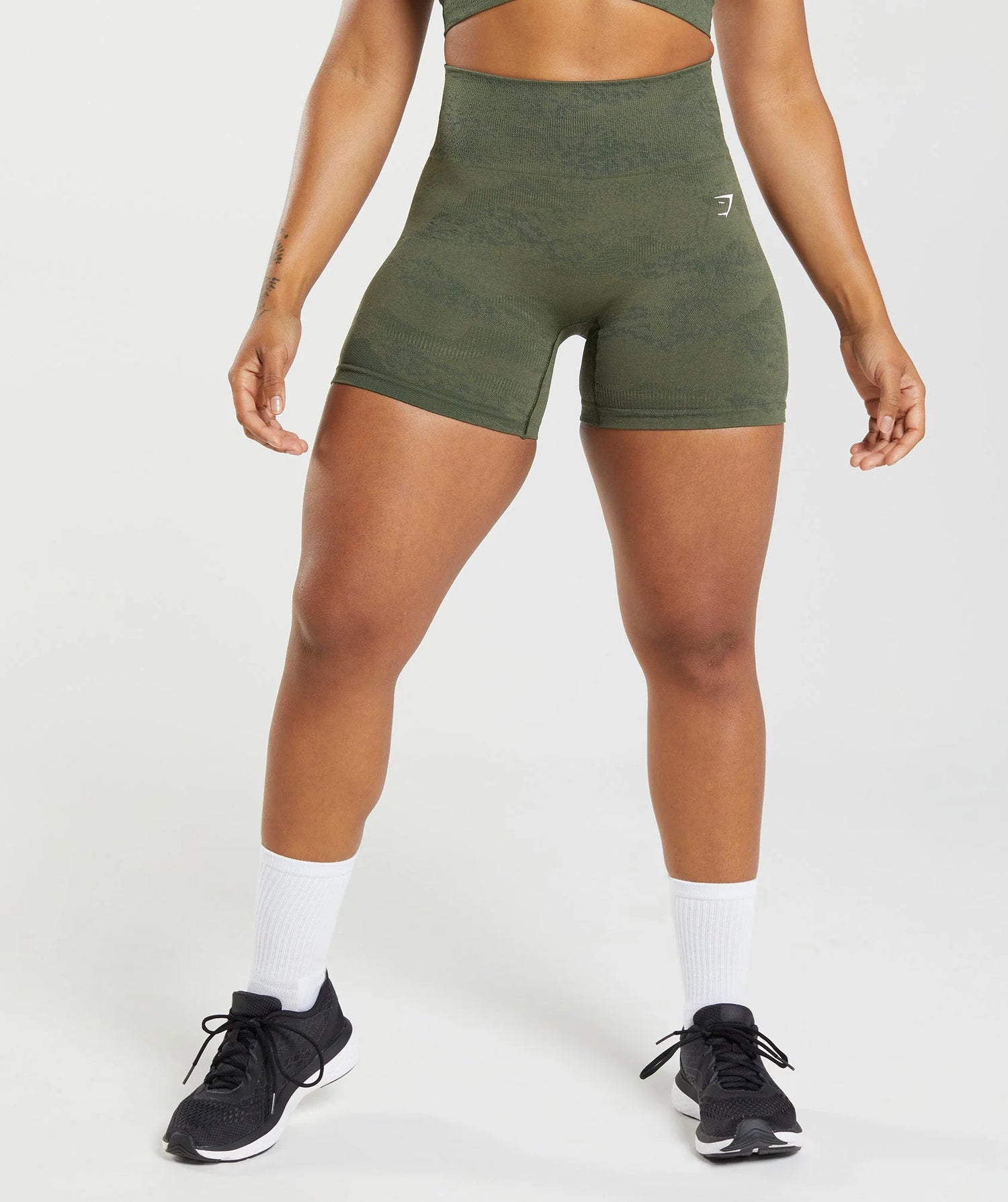 Adapt Camo Seamless Shorts - Moss Olive/Core Olive