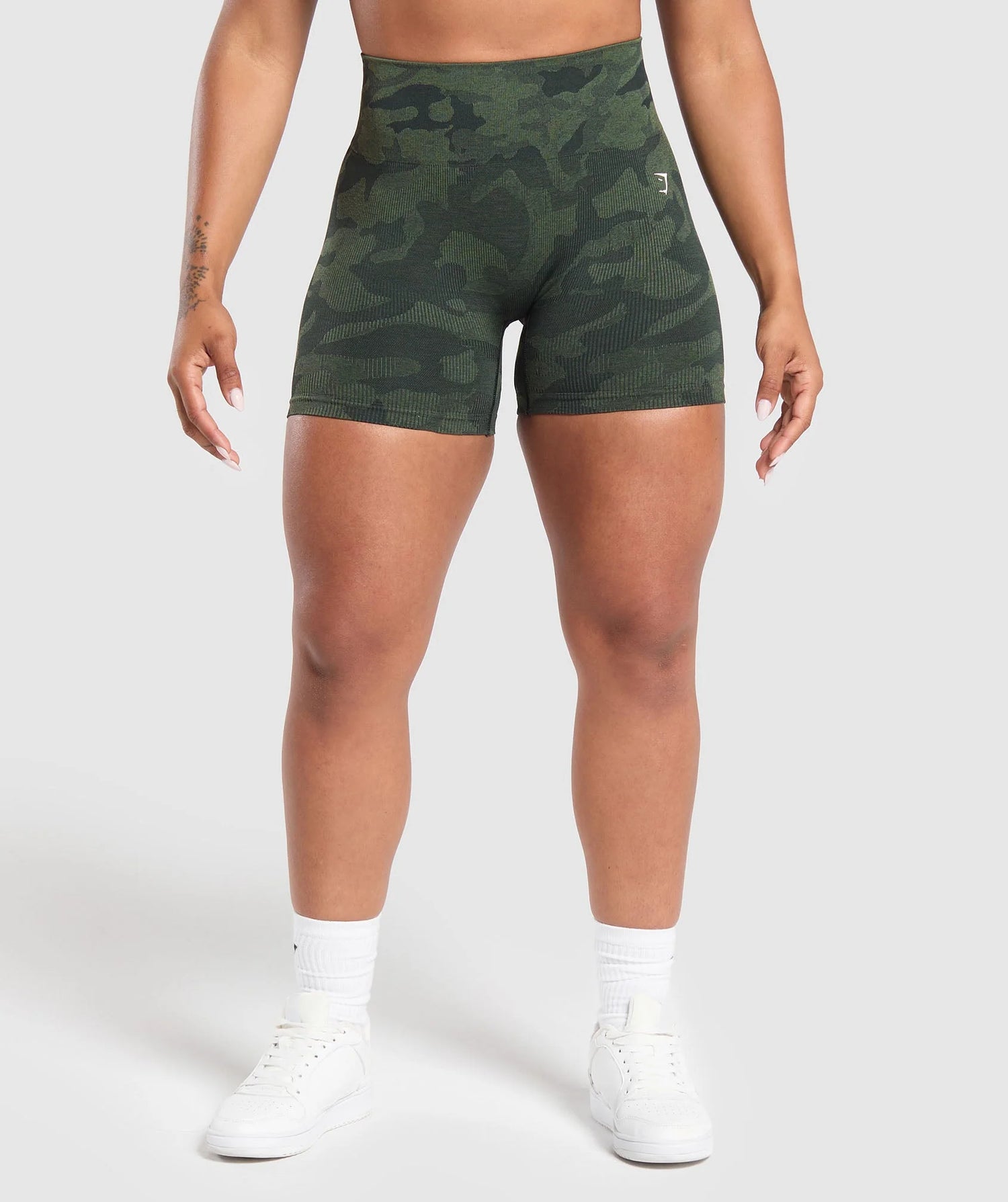 Adapt Camo Seamless Shorts - Victory Green/ Force Green