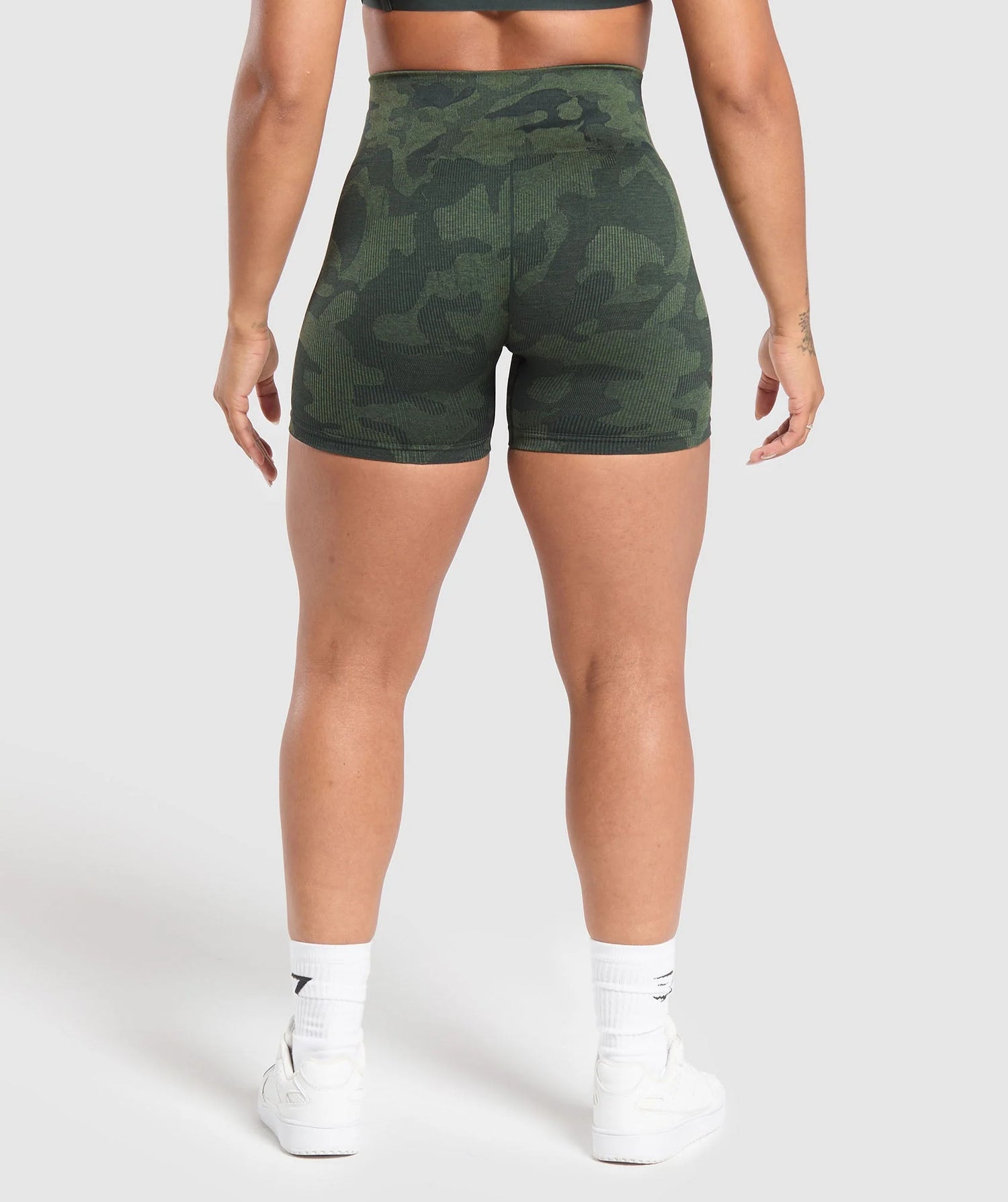 Adapt Camo Seamless Shorts - Victory Green/ Force Green