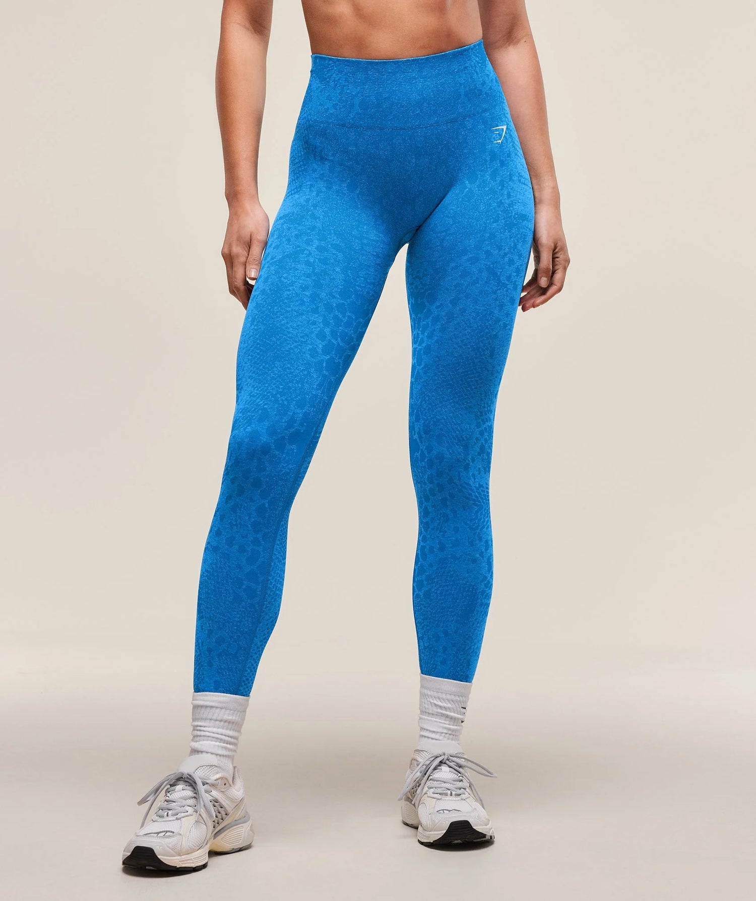 Adapt X Whitney Animal Seamless Leggings - Barbell Blue/Gentle Blue