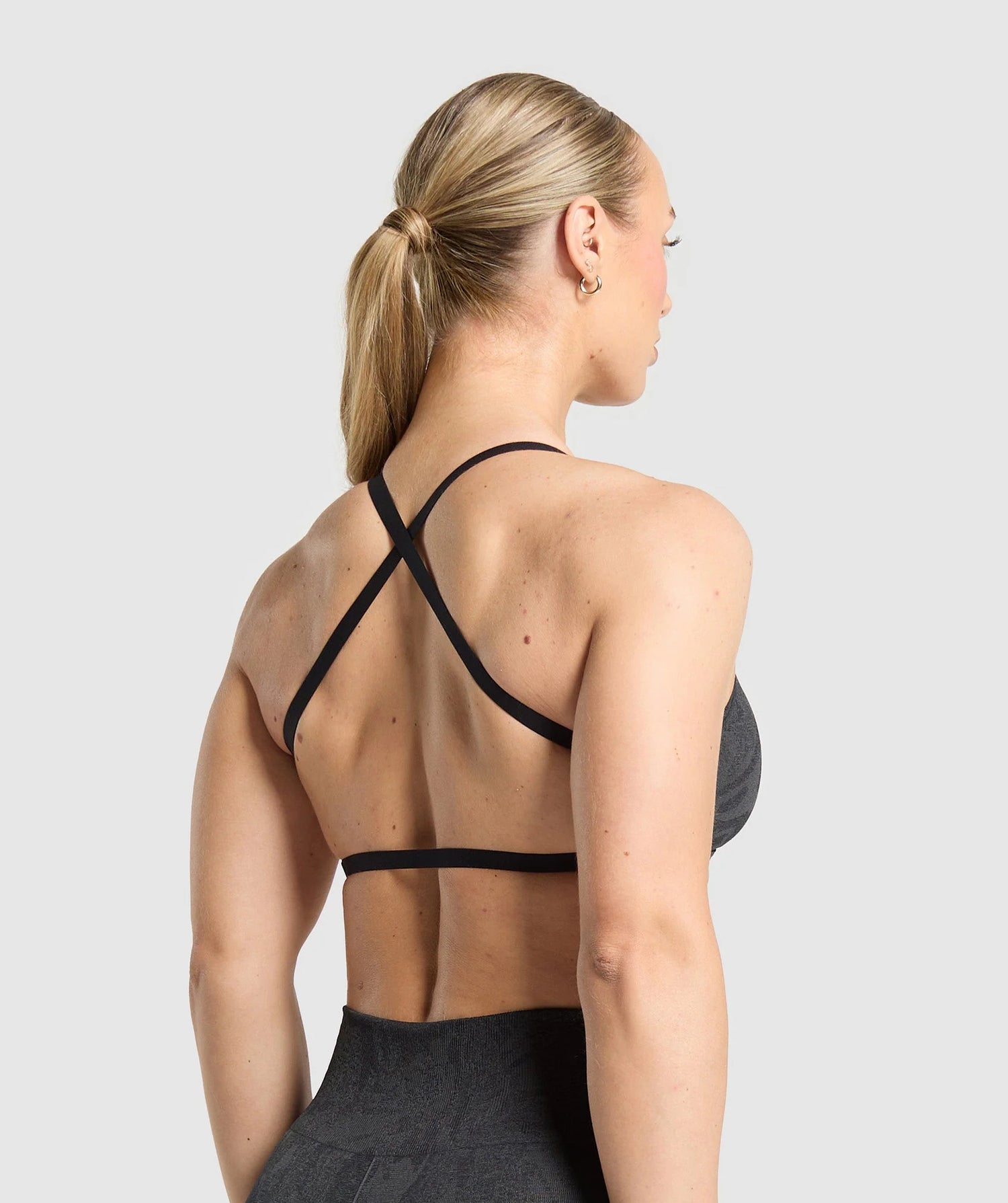 Adapt Camo Cross Back Sports Bra - Asphalt Grey/Black