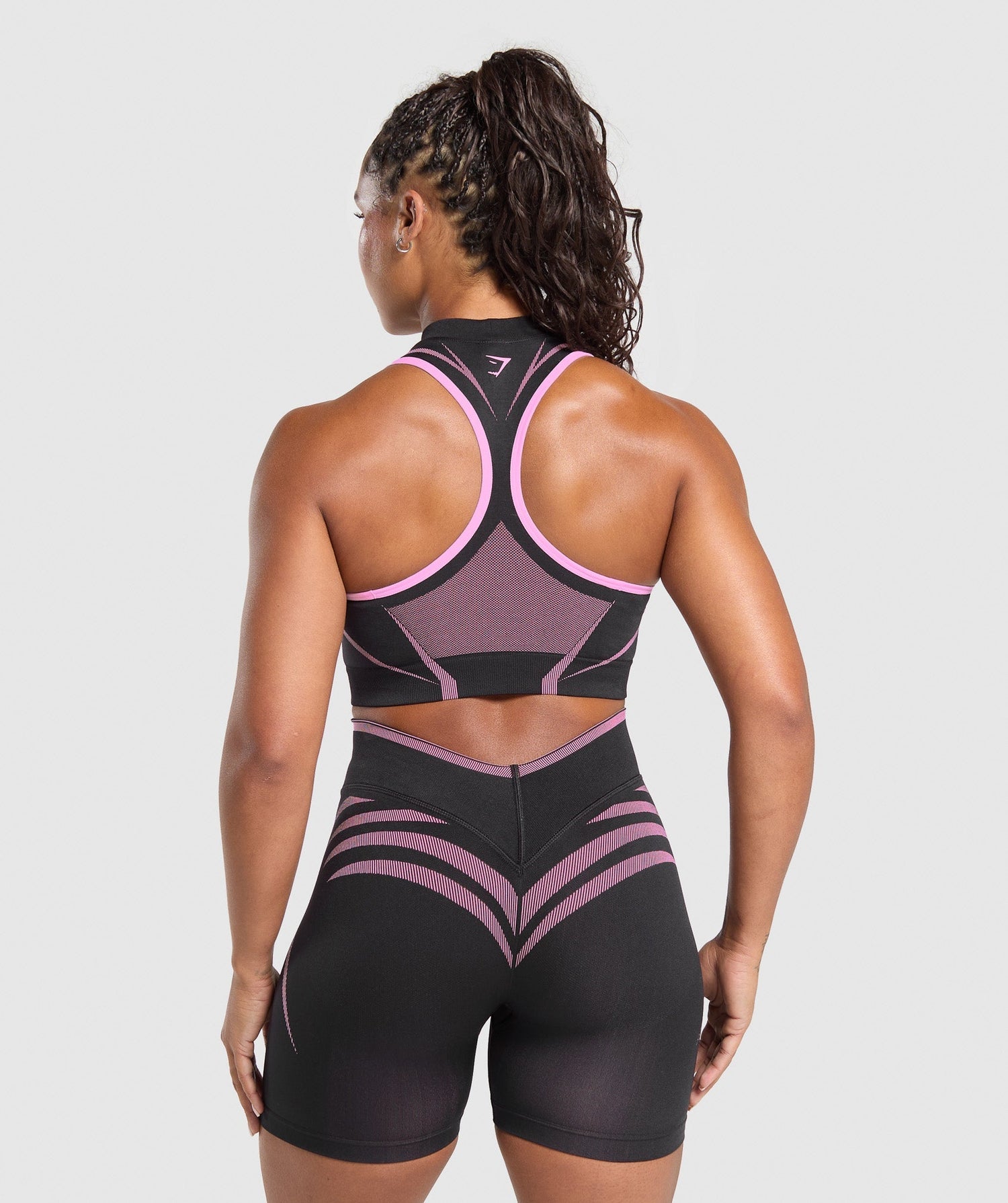 Apex Lift Seamless Crop Top - Darkest Purple/Sour Pink