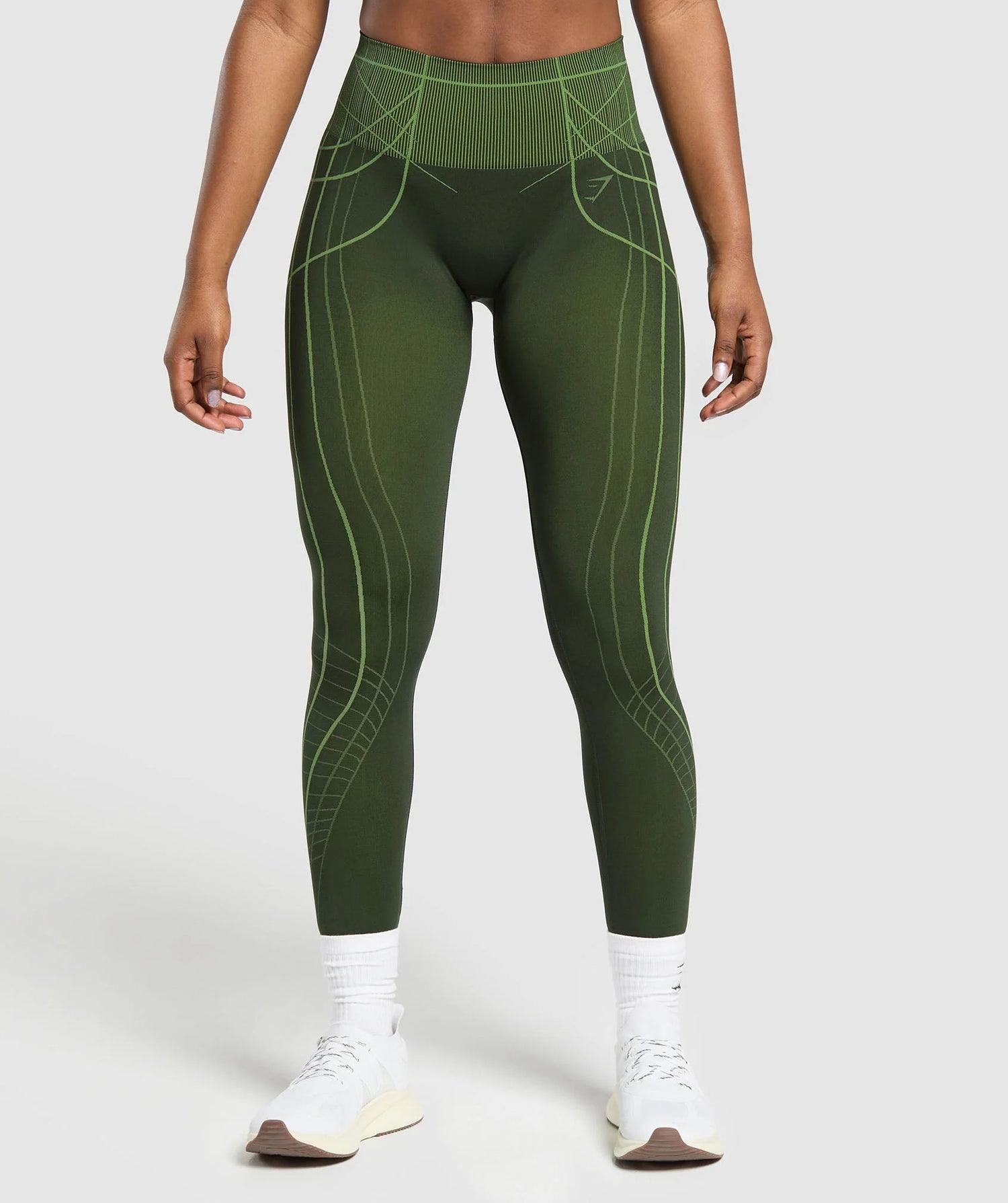 Apex Seamless Leggings - Trail Green/Energy Gelato Green