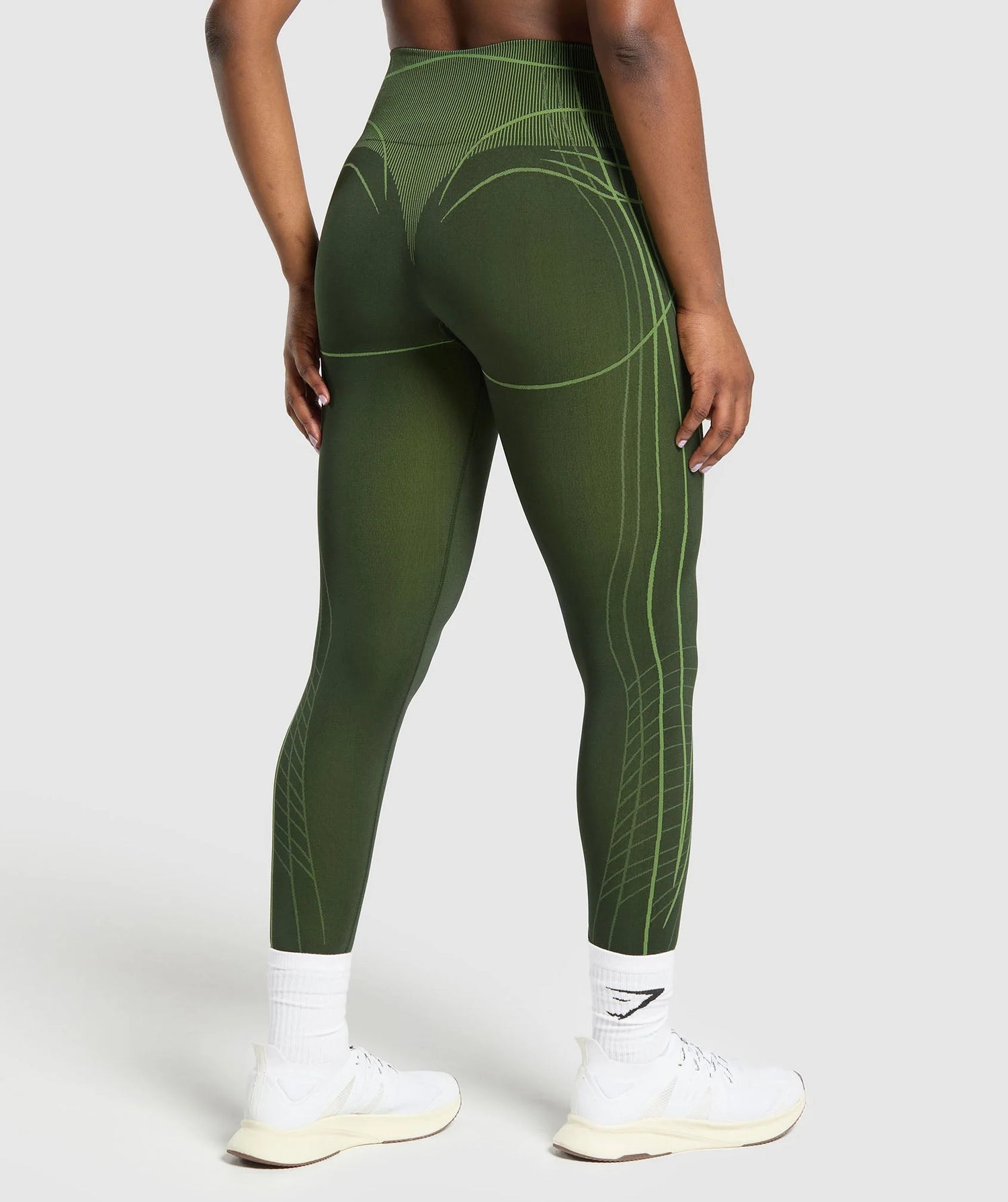 Apex Seamless Leggings - Trail Green/Energy Gelato Green