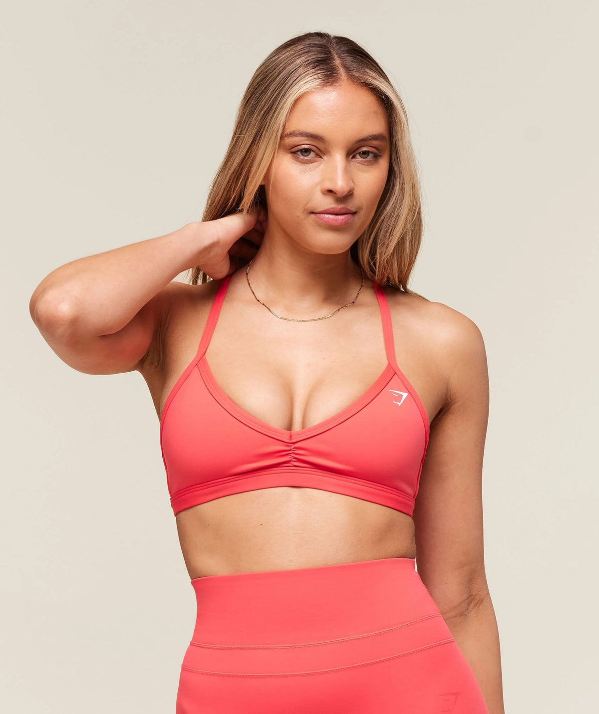 Minimal Sports Bra - Coral Red