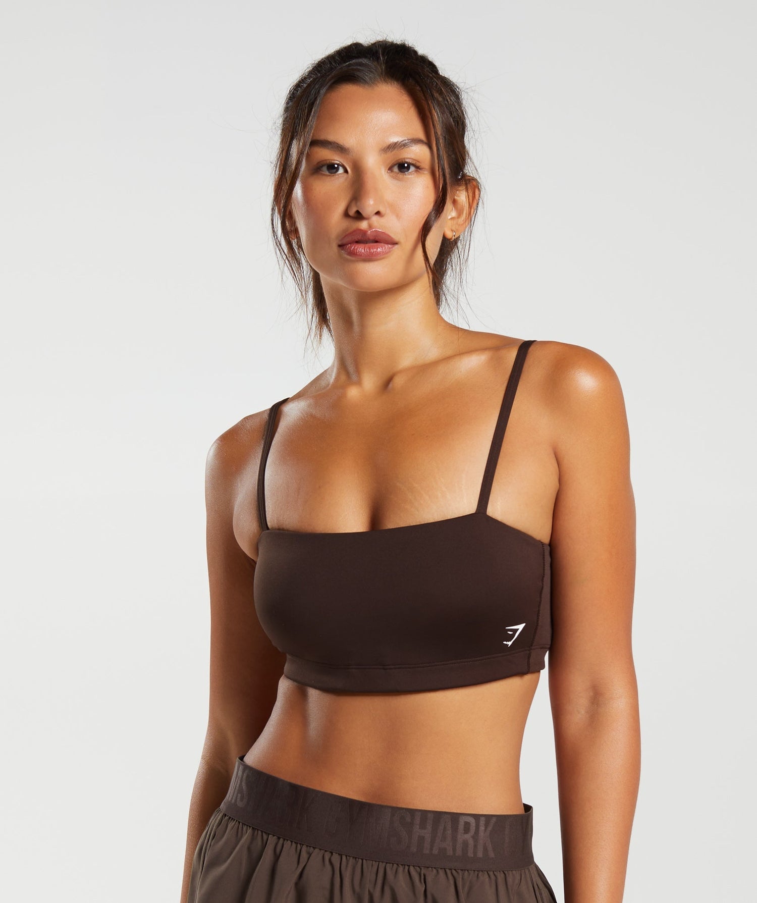 Bandeau Sports Bra - Shadow Brown