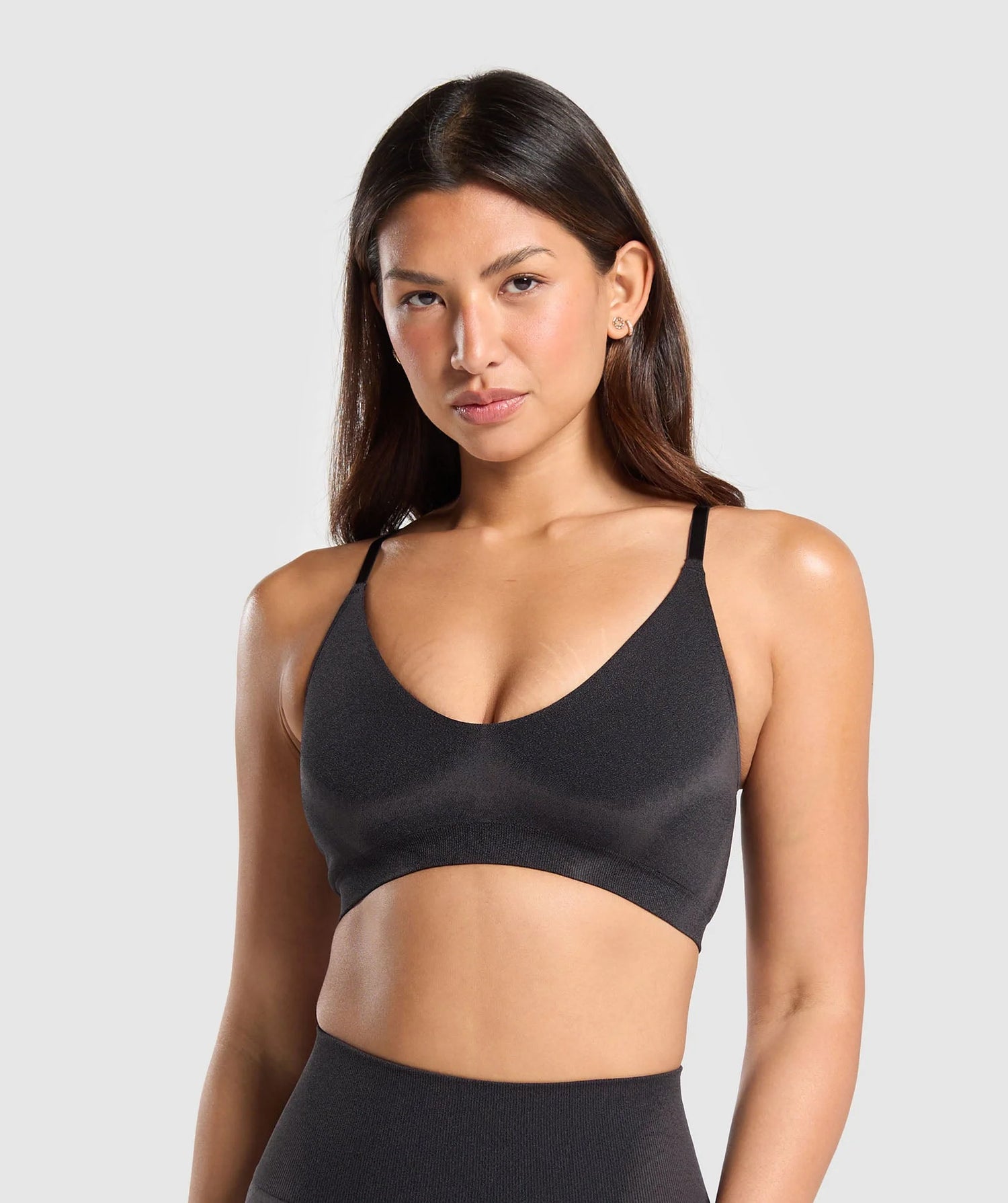 Blur Seamless Bralette - Black/Asphalt Grey