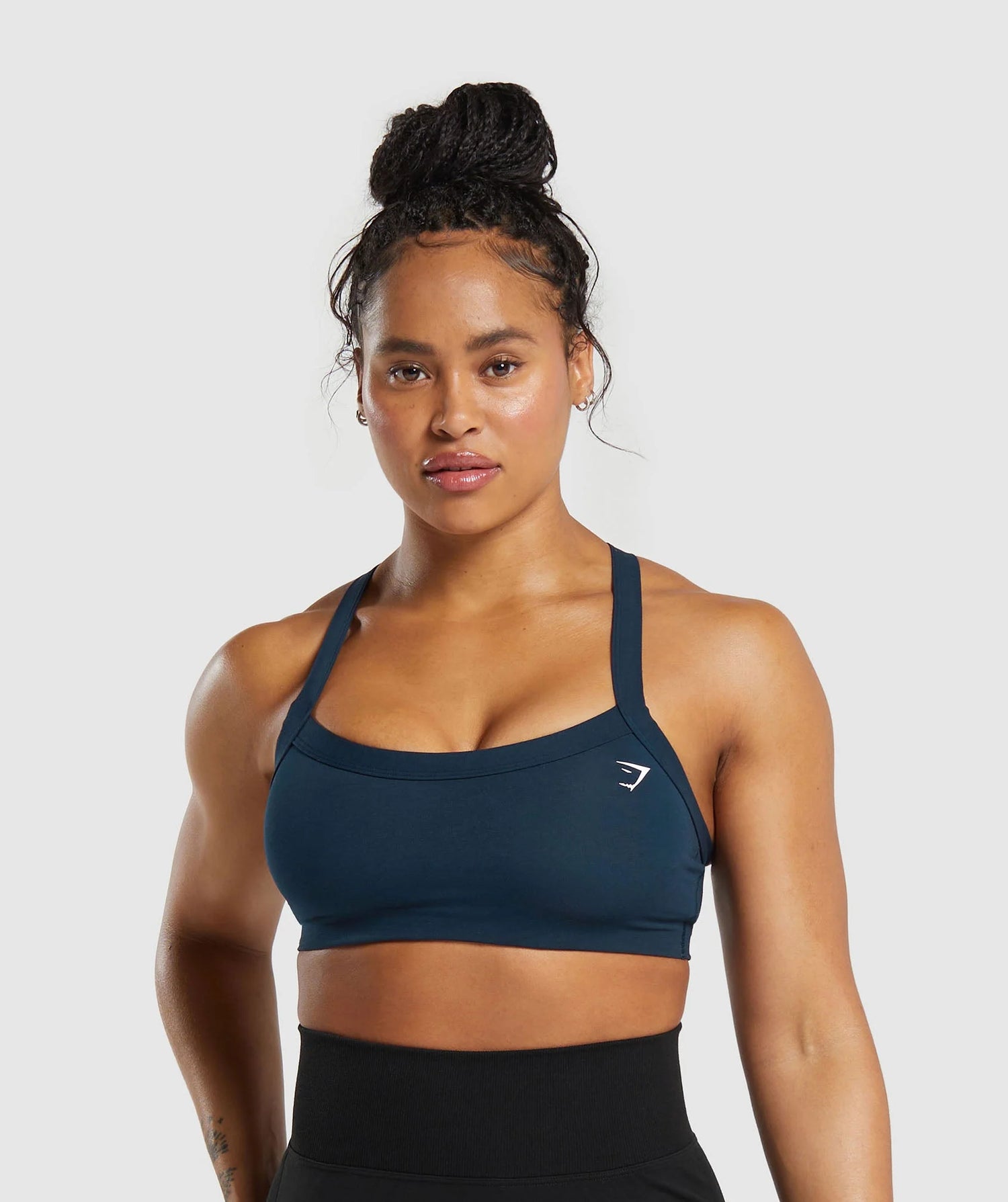 Cotton Lifting Sports Bra - Navy