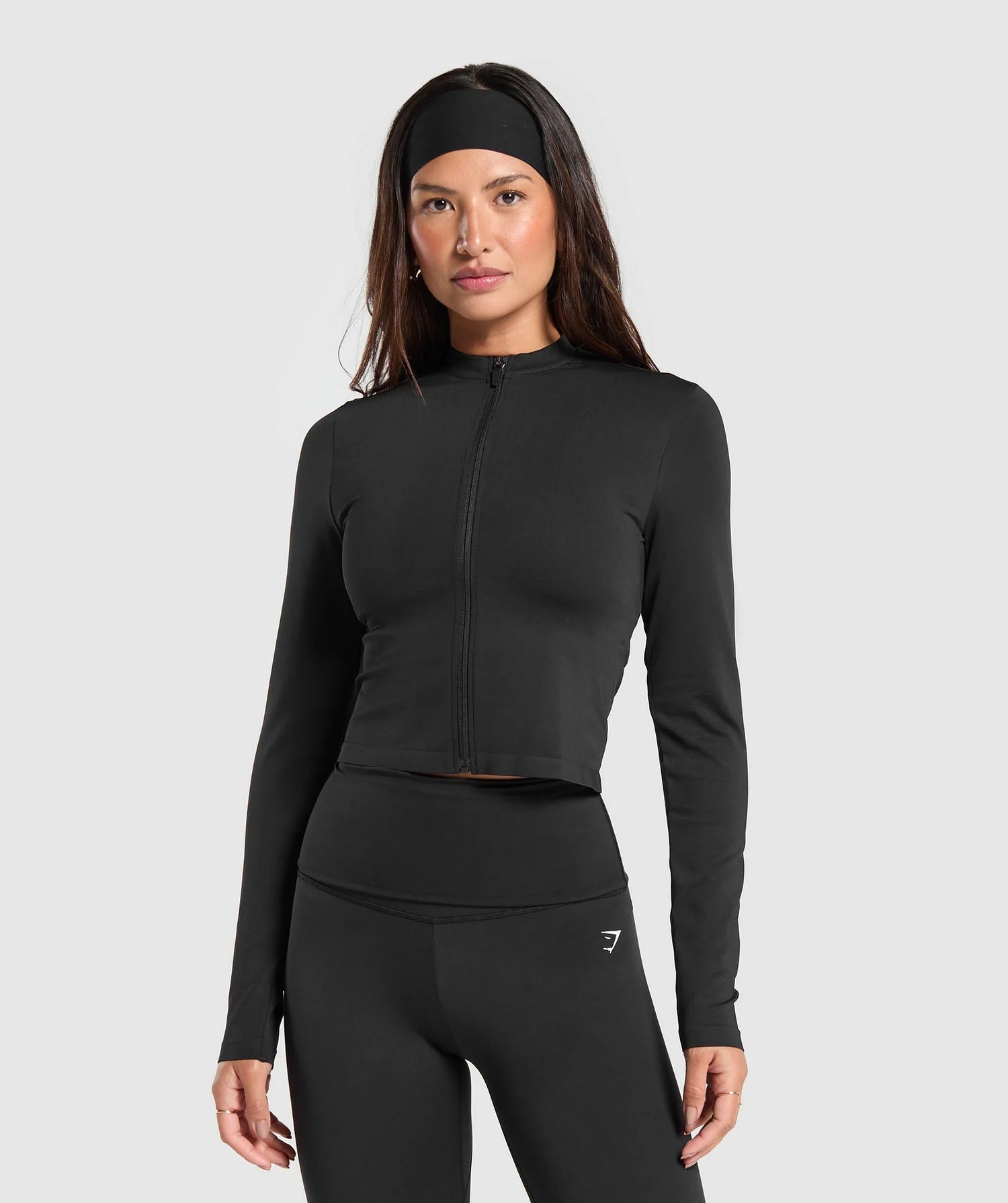 Everyday Seamless Zip Tracktop - Black
