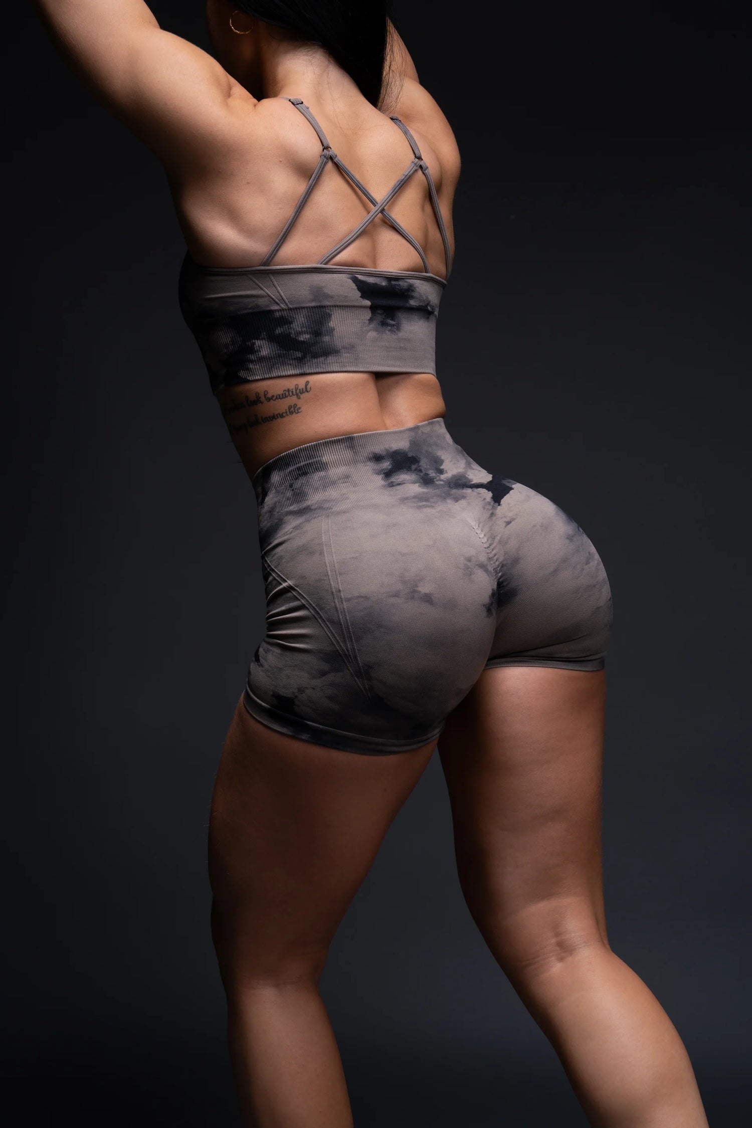 Loyalty Everson Seamless "Huxley" Shorts - Taupe Ghost Clouds