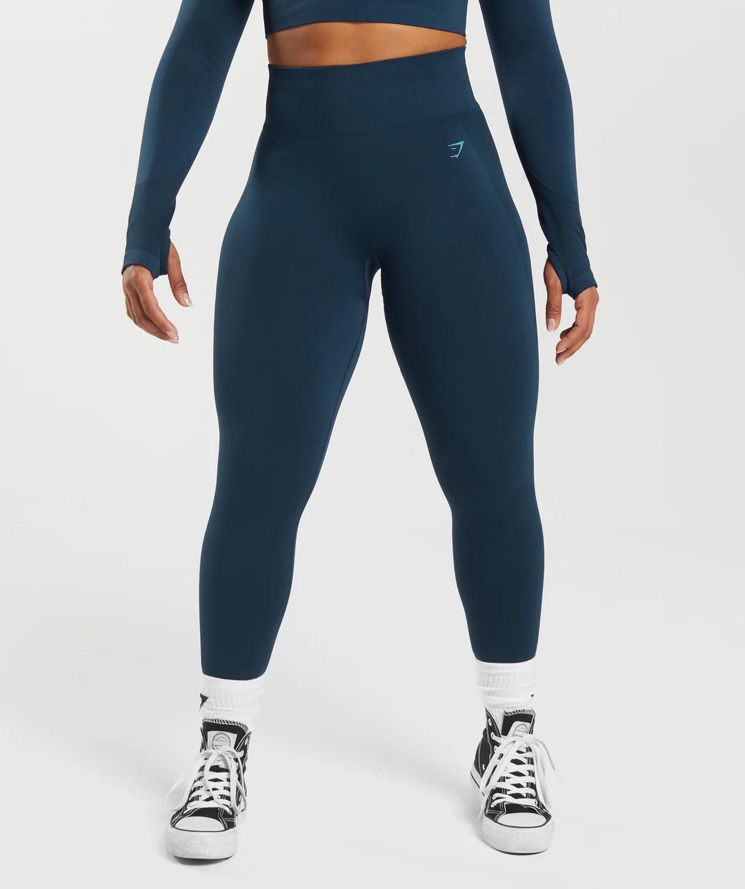 Flex High Waisted Leggings - Navy/Denim Blue