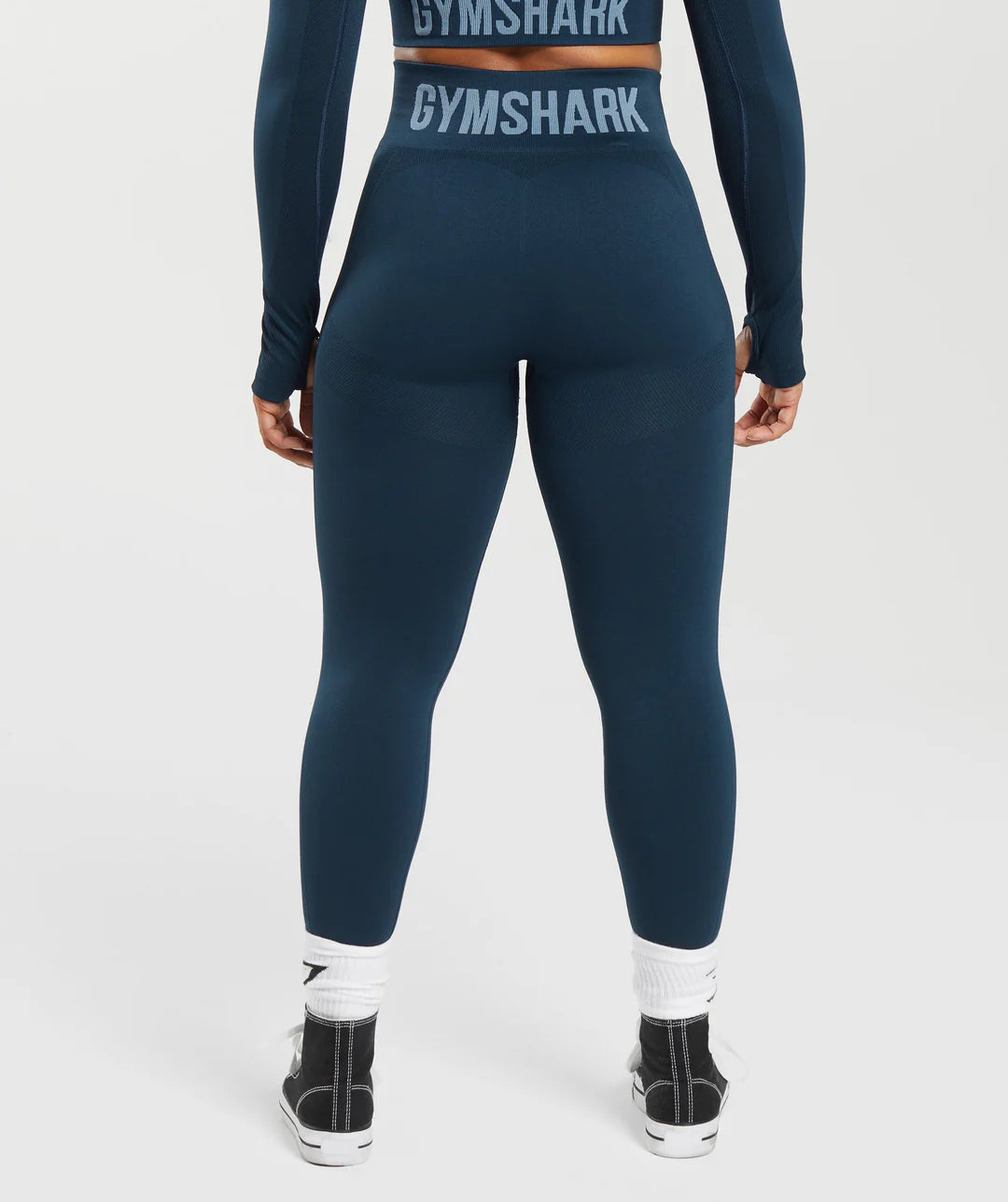 Flex High Waisted Leggings - Navy/Denim Blue