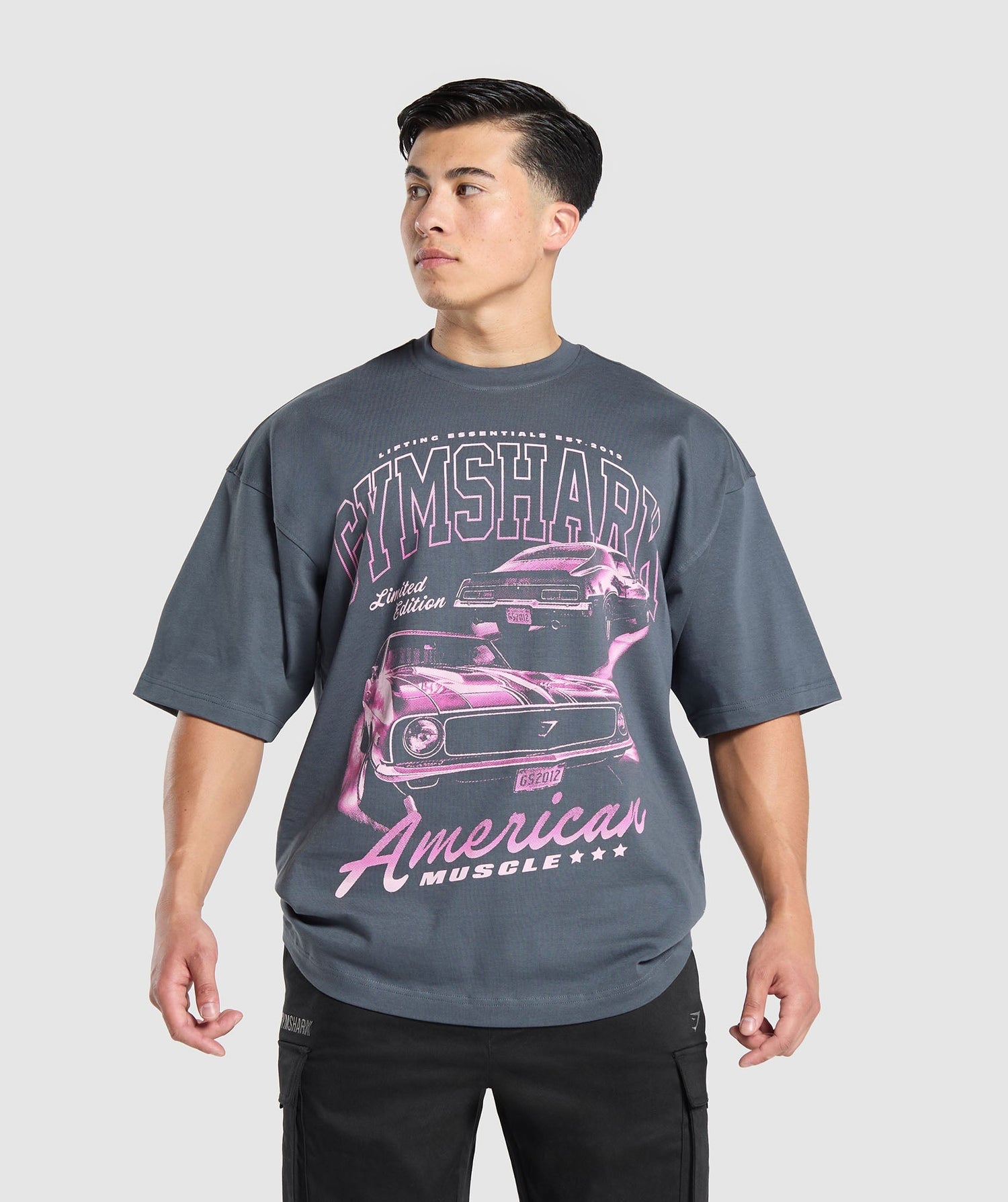 American Muscle Extreme Oversized T-Shirt - Blue