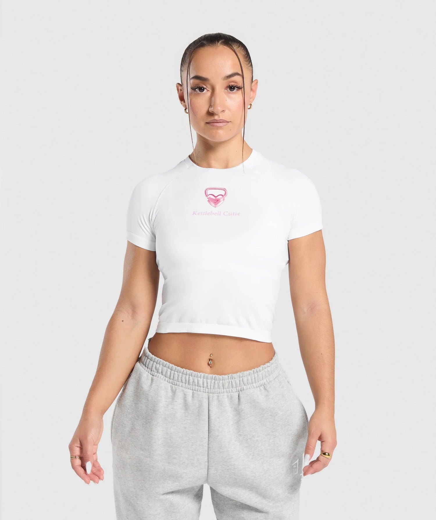 Kettlebell Cutie Baby Tee - White