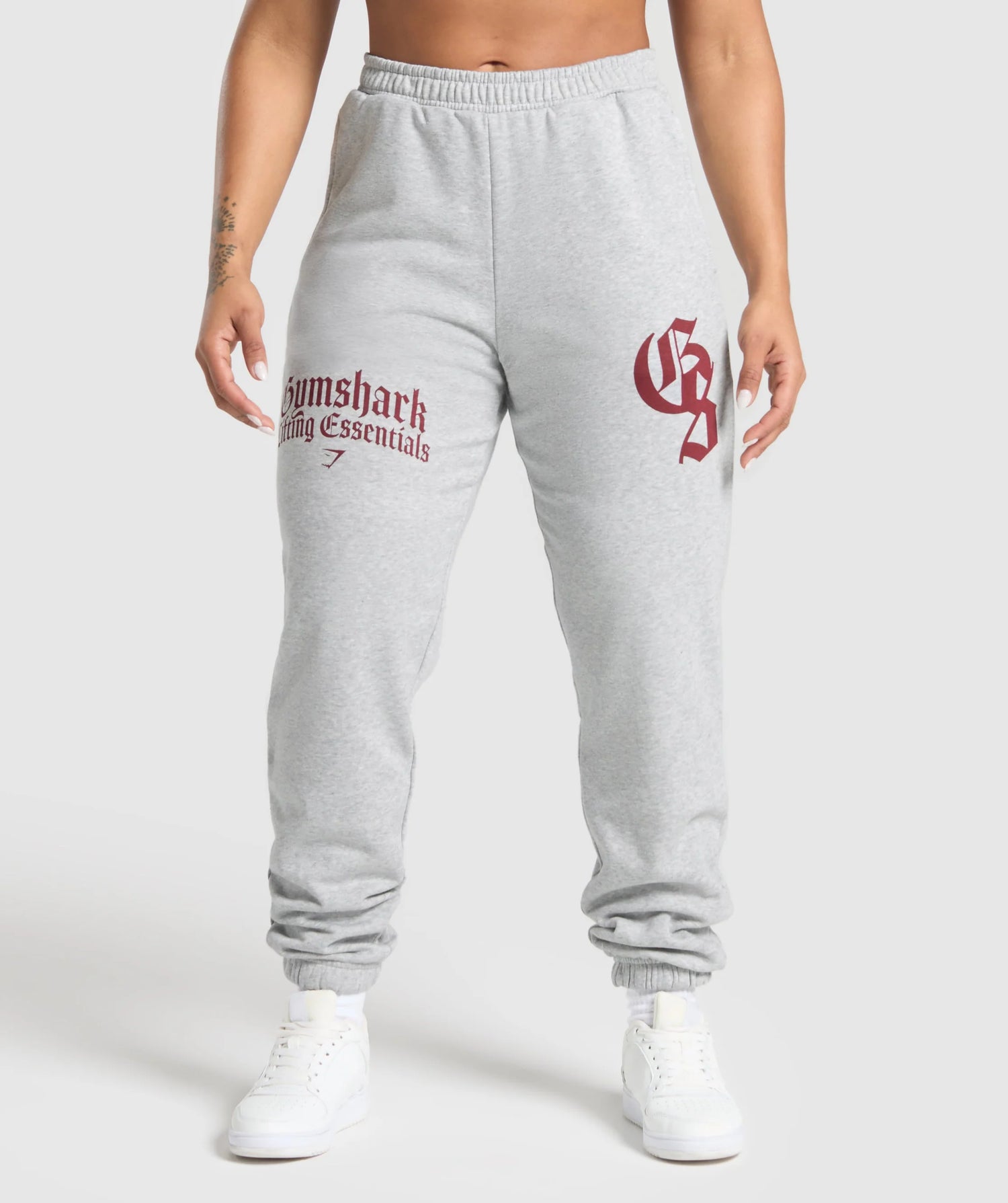 Lifting Essentials Oversized Joggers - Light Grey Core Marl