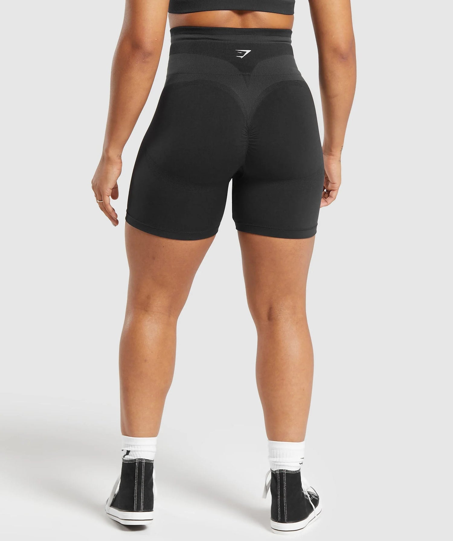 Glute Boost Seamless Shorts - Black/Asphalt Grey