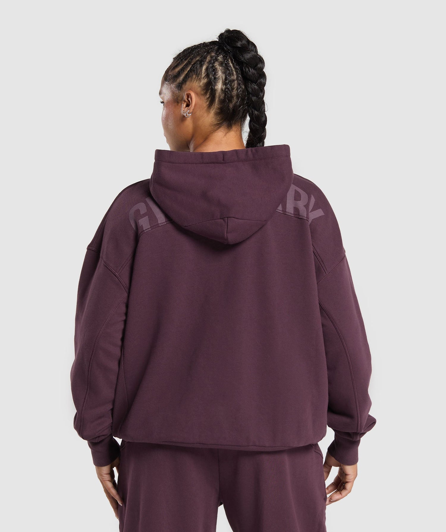 Power Oversized Zip Hoodie - Depth Purple