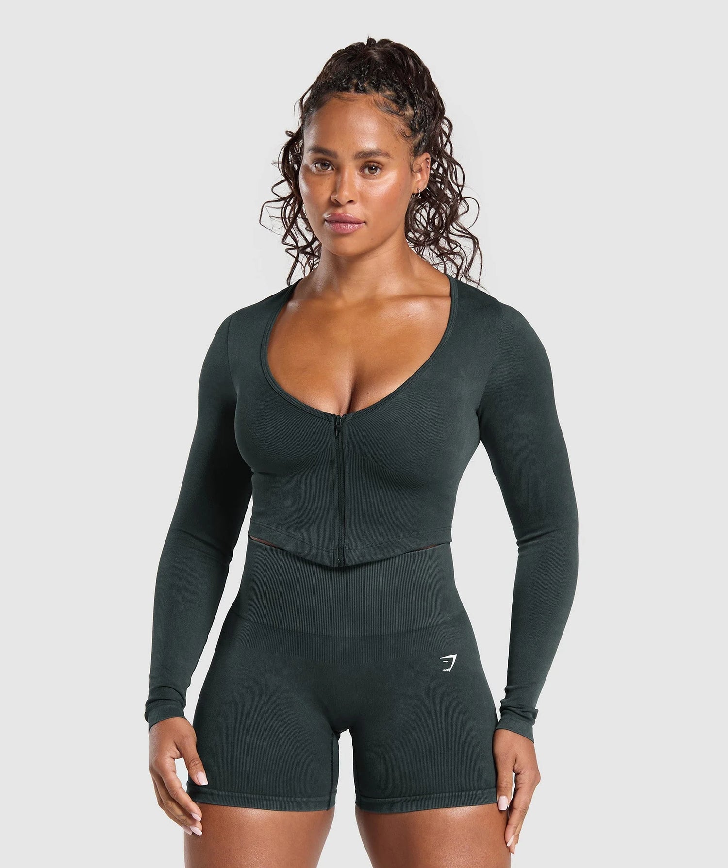 Gains Seamless Zip Up - Black