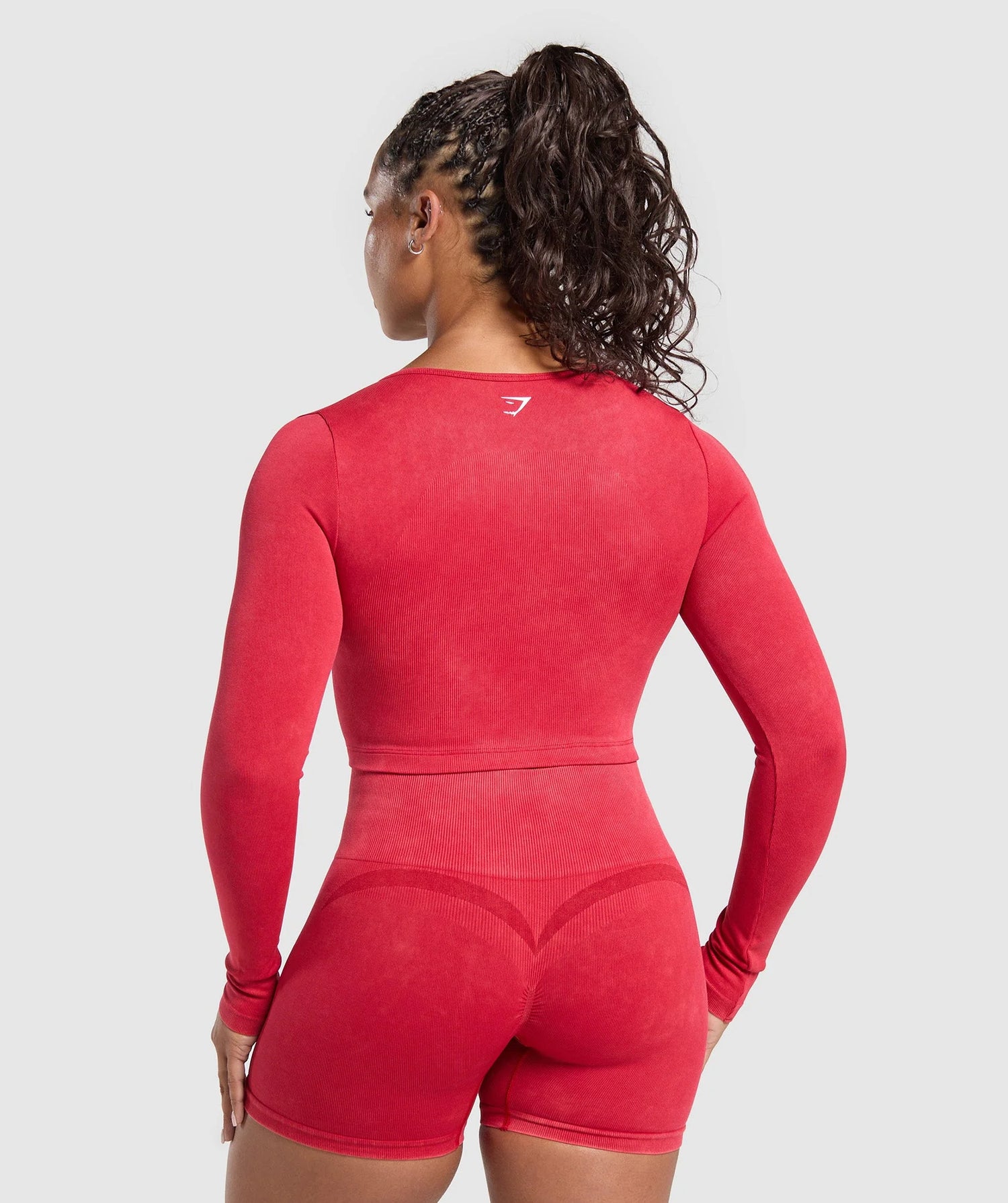 Gains Seamless Washed Zip Up Jacket - Carmine Red
