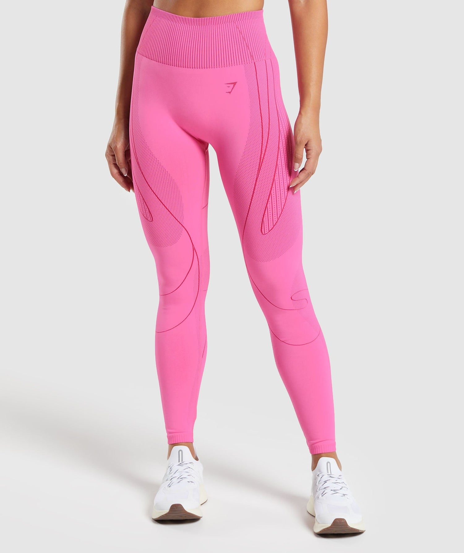 Contour Heart Seamless Leggings - Fetch Pink/Punk Pink