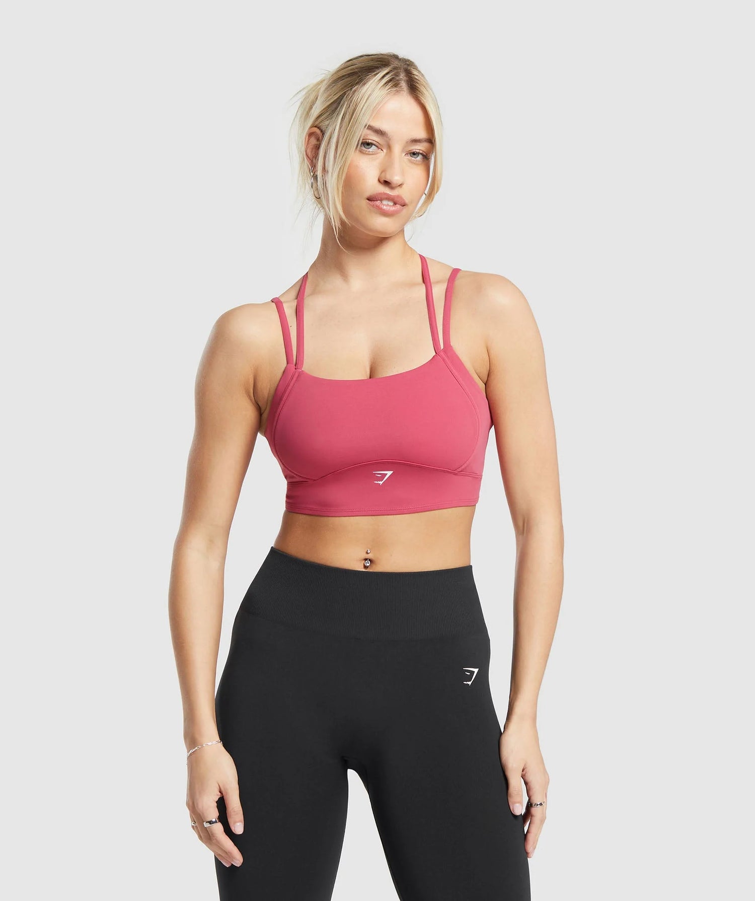 Halterneck Crop Cami Tank - Pink