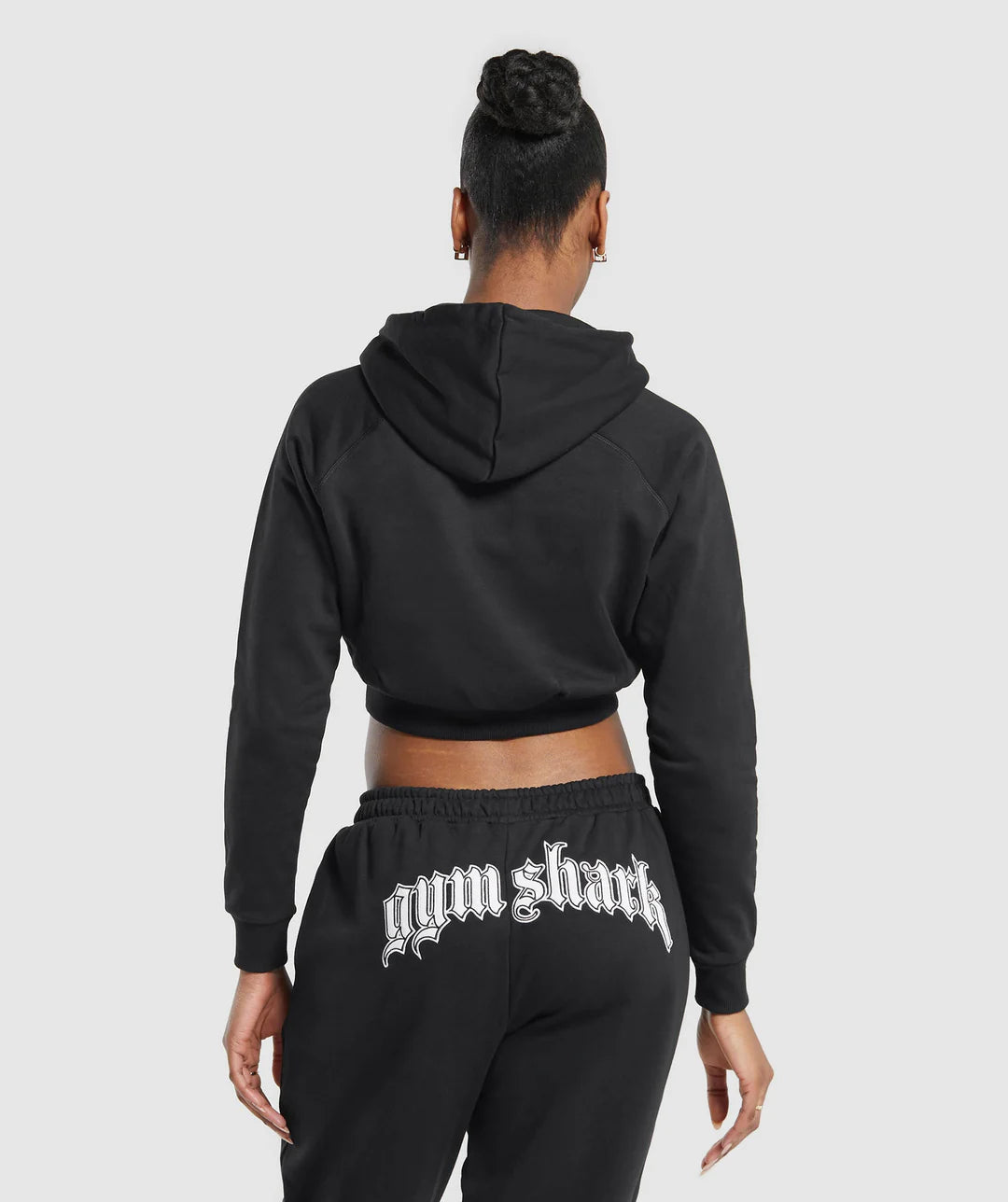 Heavy Flex Cropped Hoodie - Black
