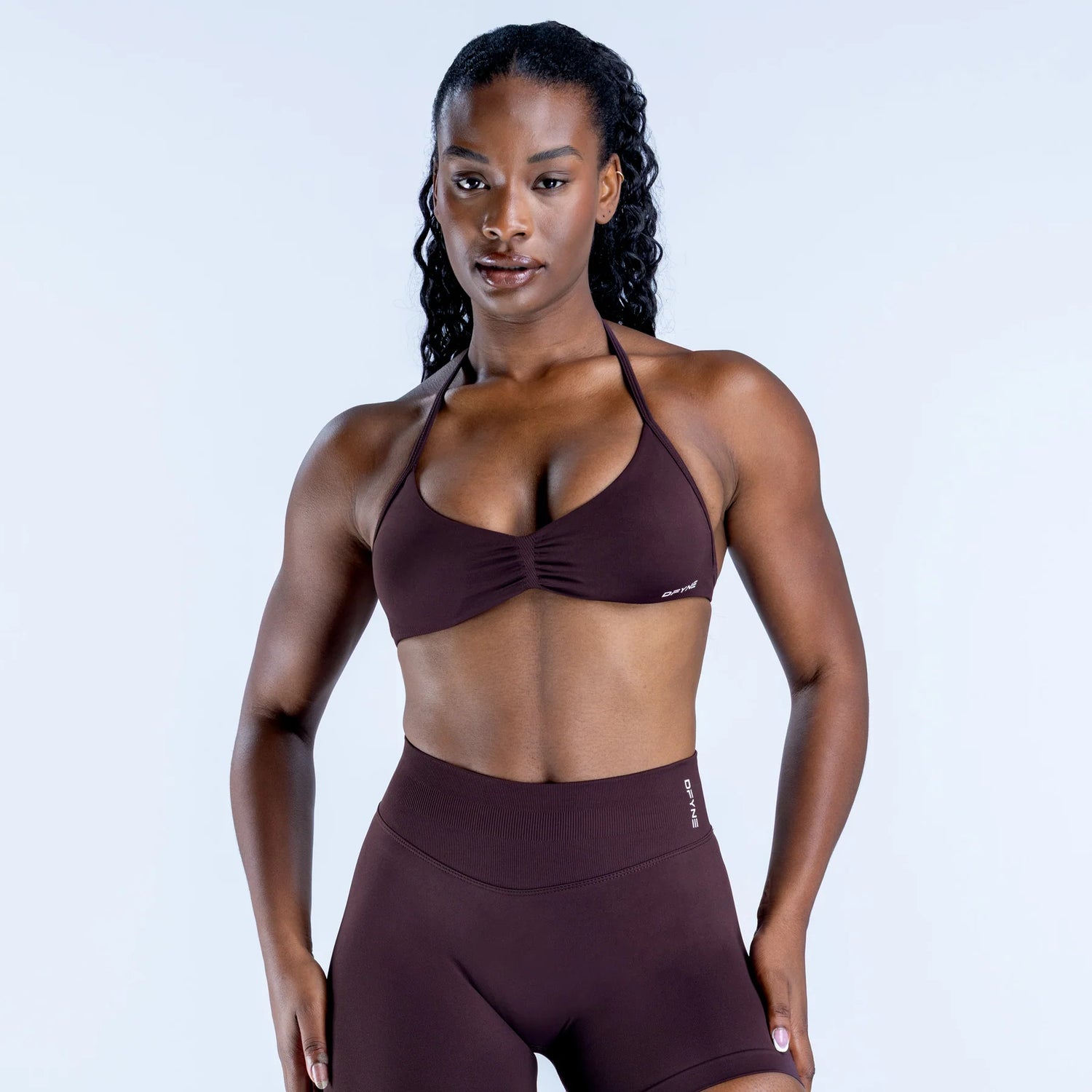 Impact Strappy Bra - Espresso
