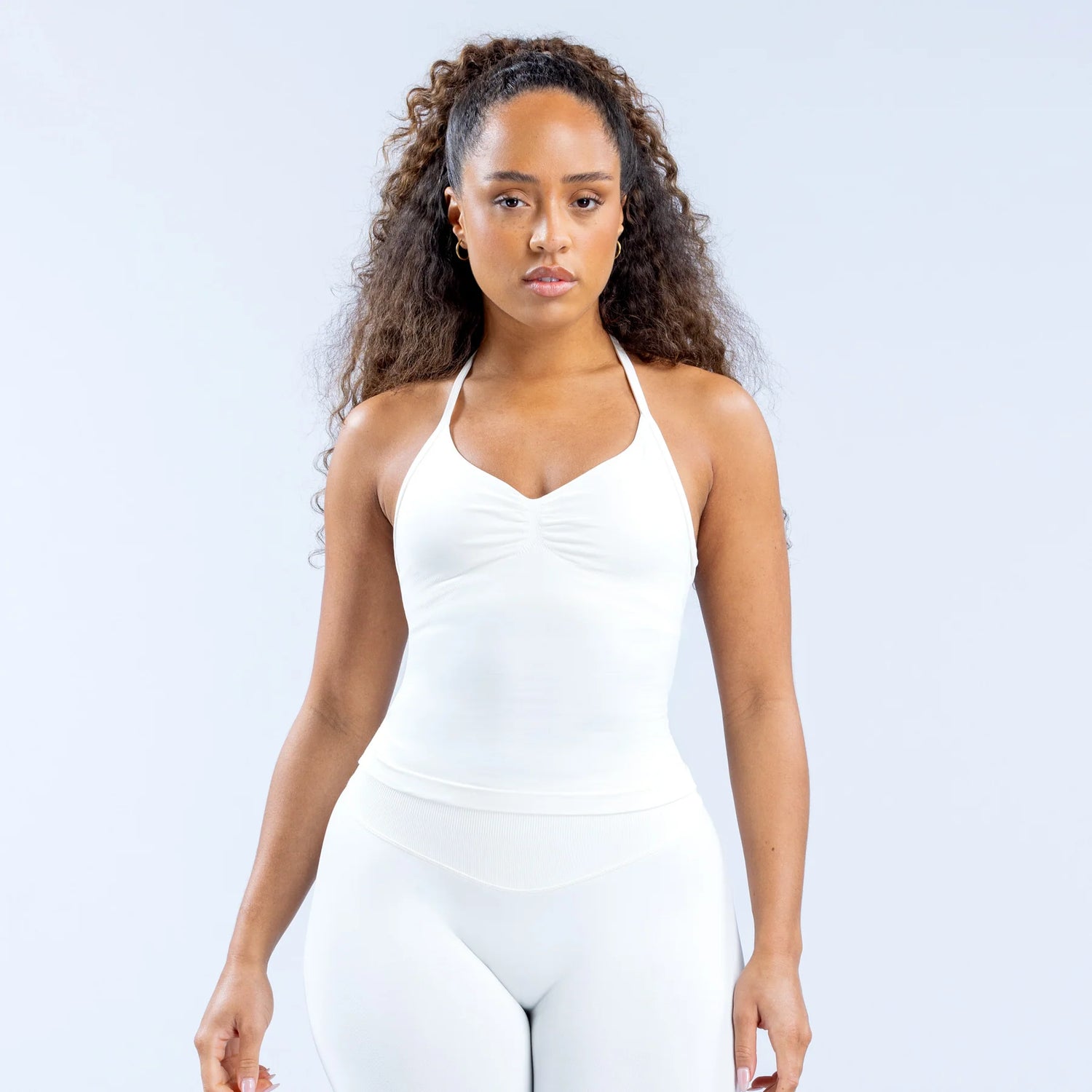 Impact Longline Strappy Top - Ivory