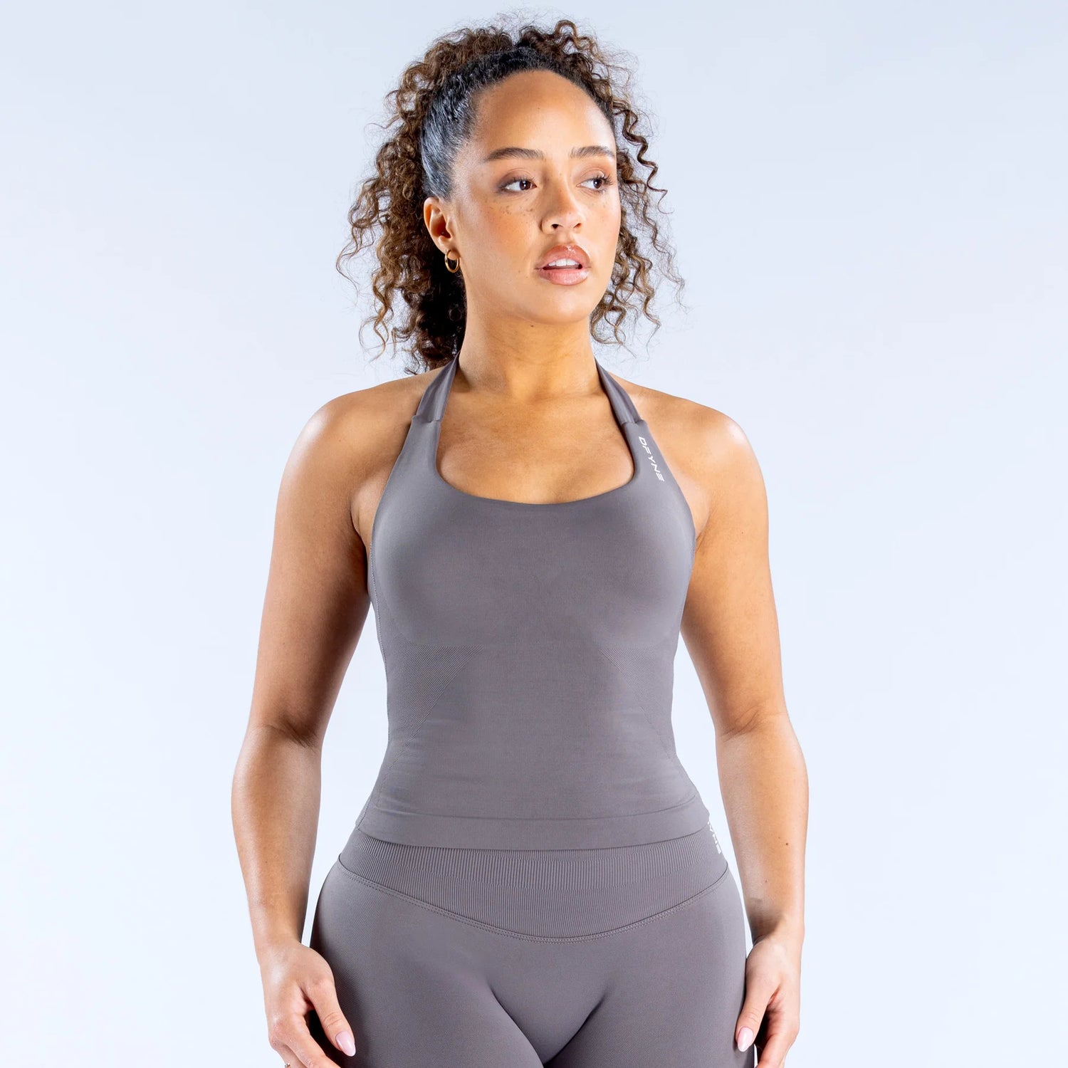 Impact Halter Top - Truffle