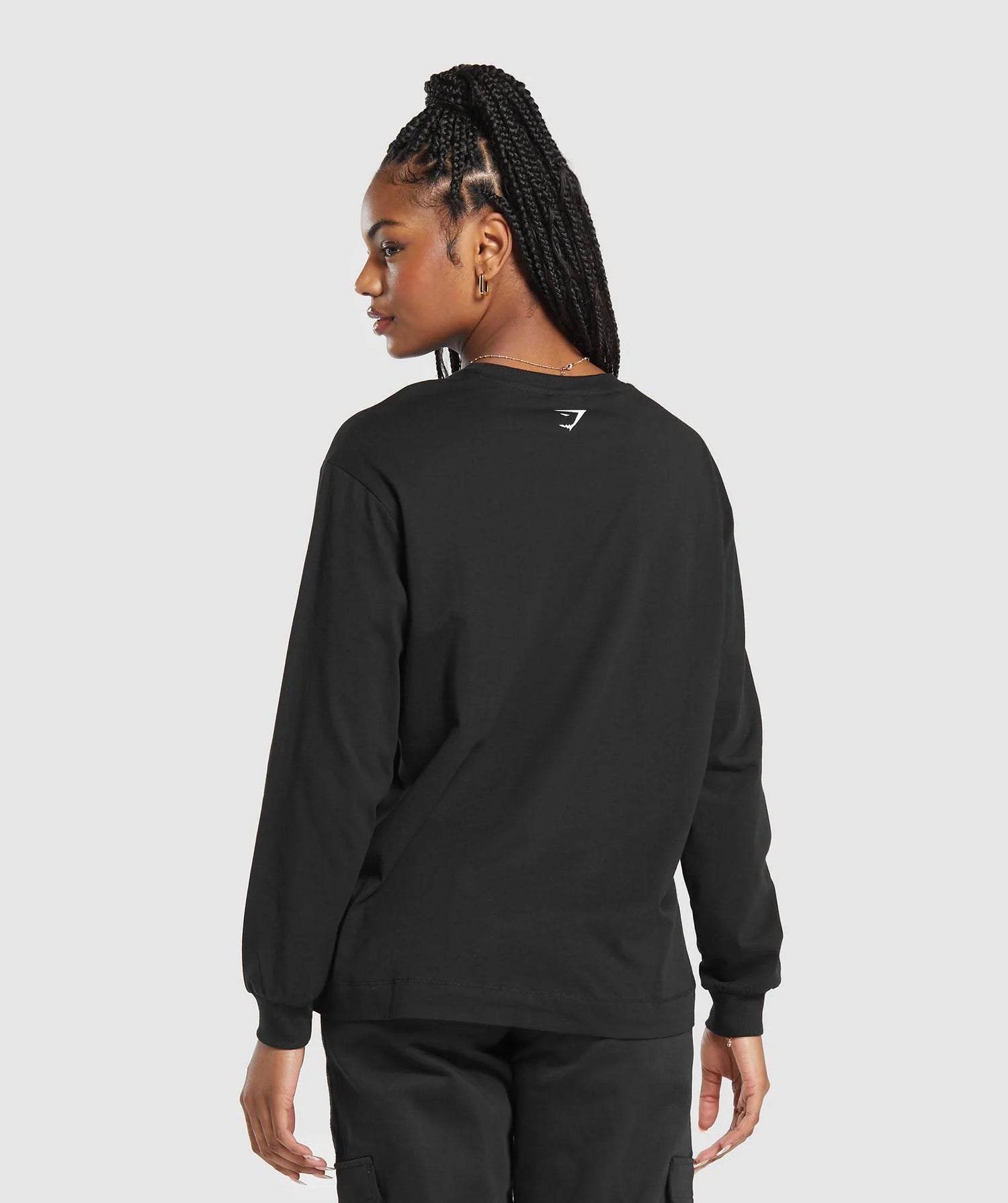 Its Giving Gym Long Sleeve Top - Black