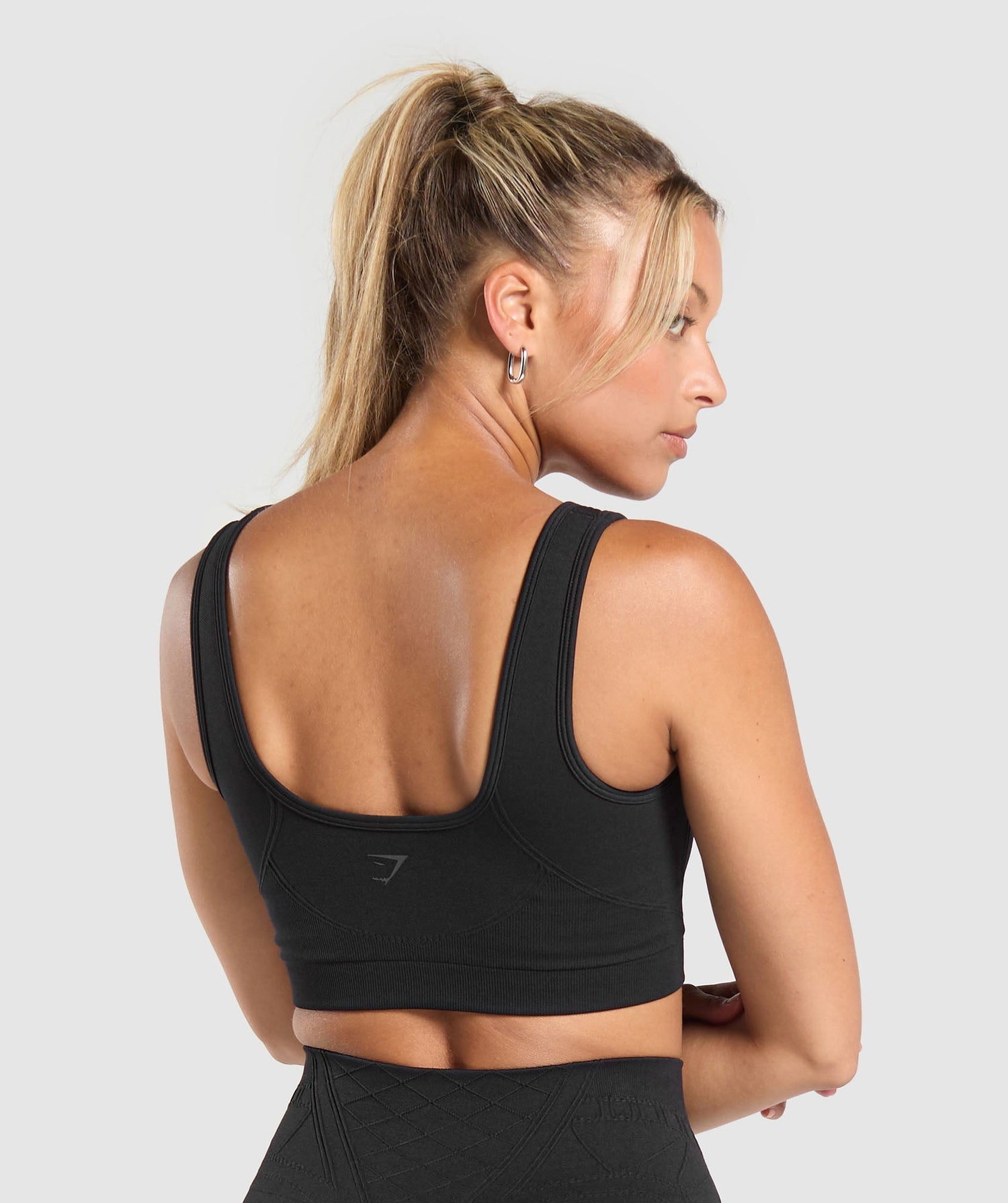 Corset Seamless Sports Bra - Black
