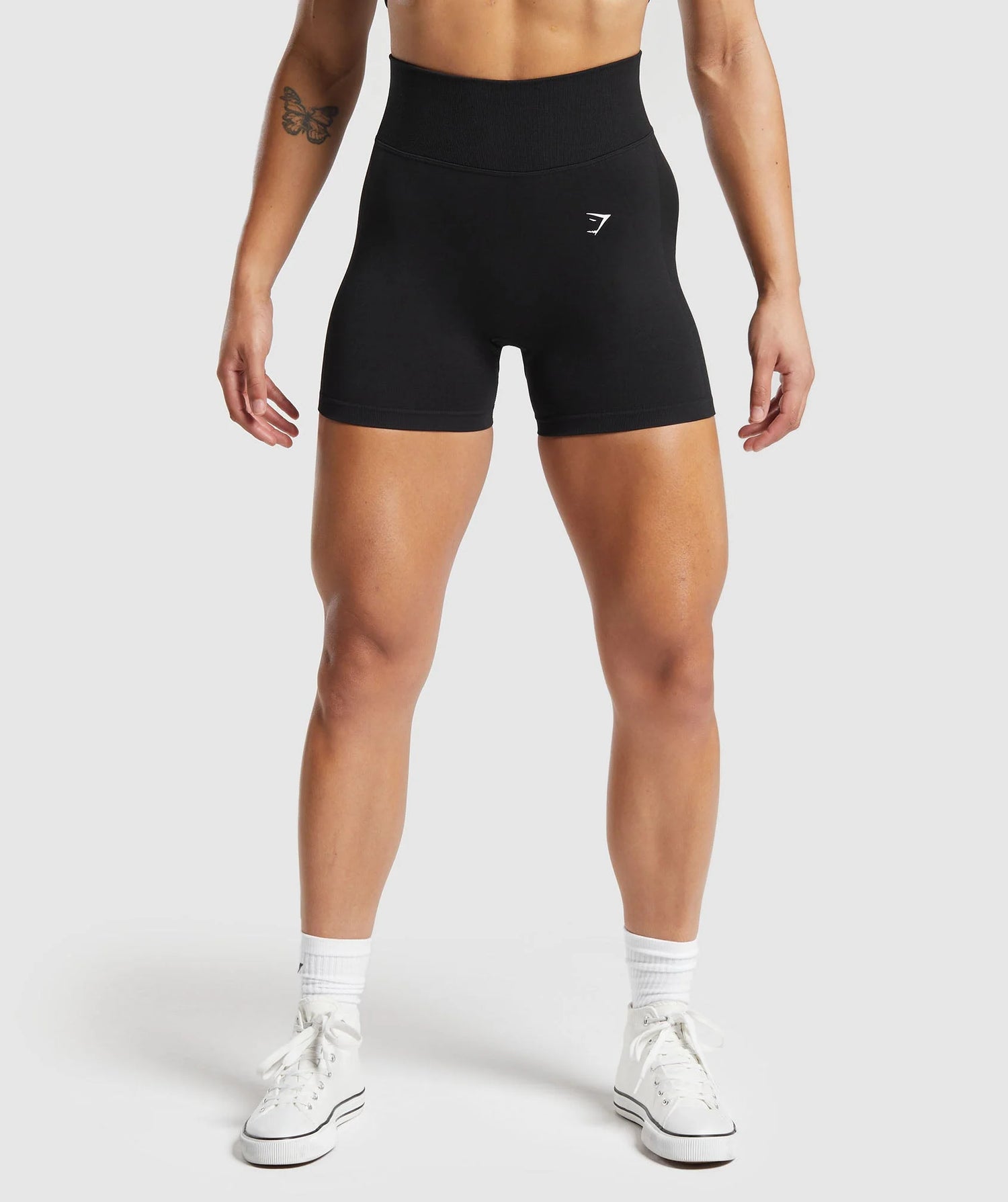 Lift Seamless Shorts - Black/Black Marl