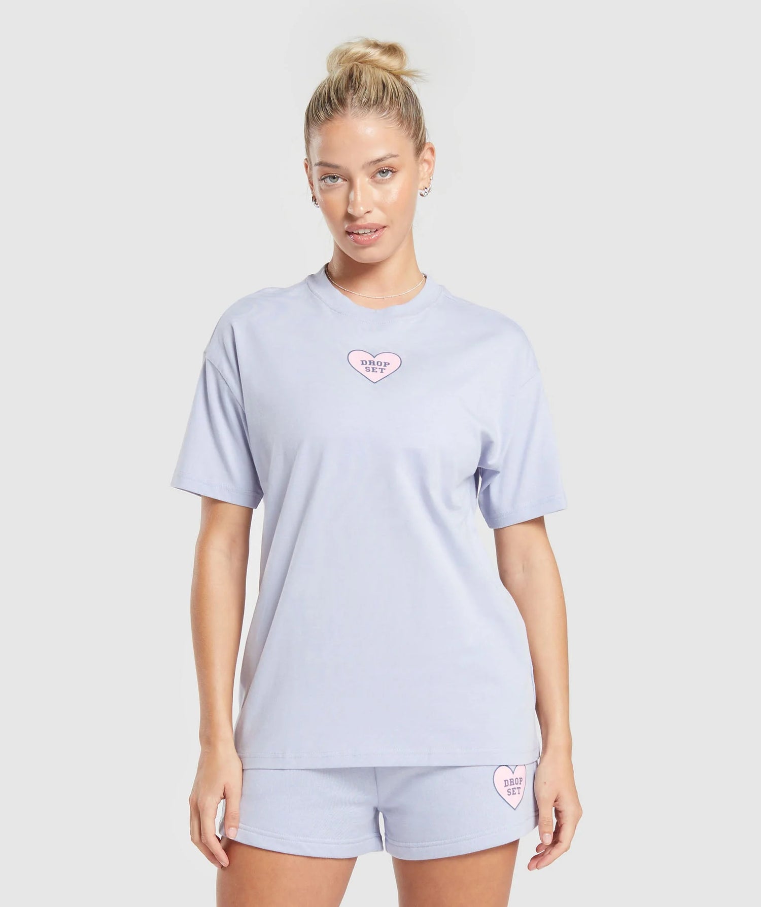 Love Hearts Oversized T-Shirt - Purple