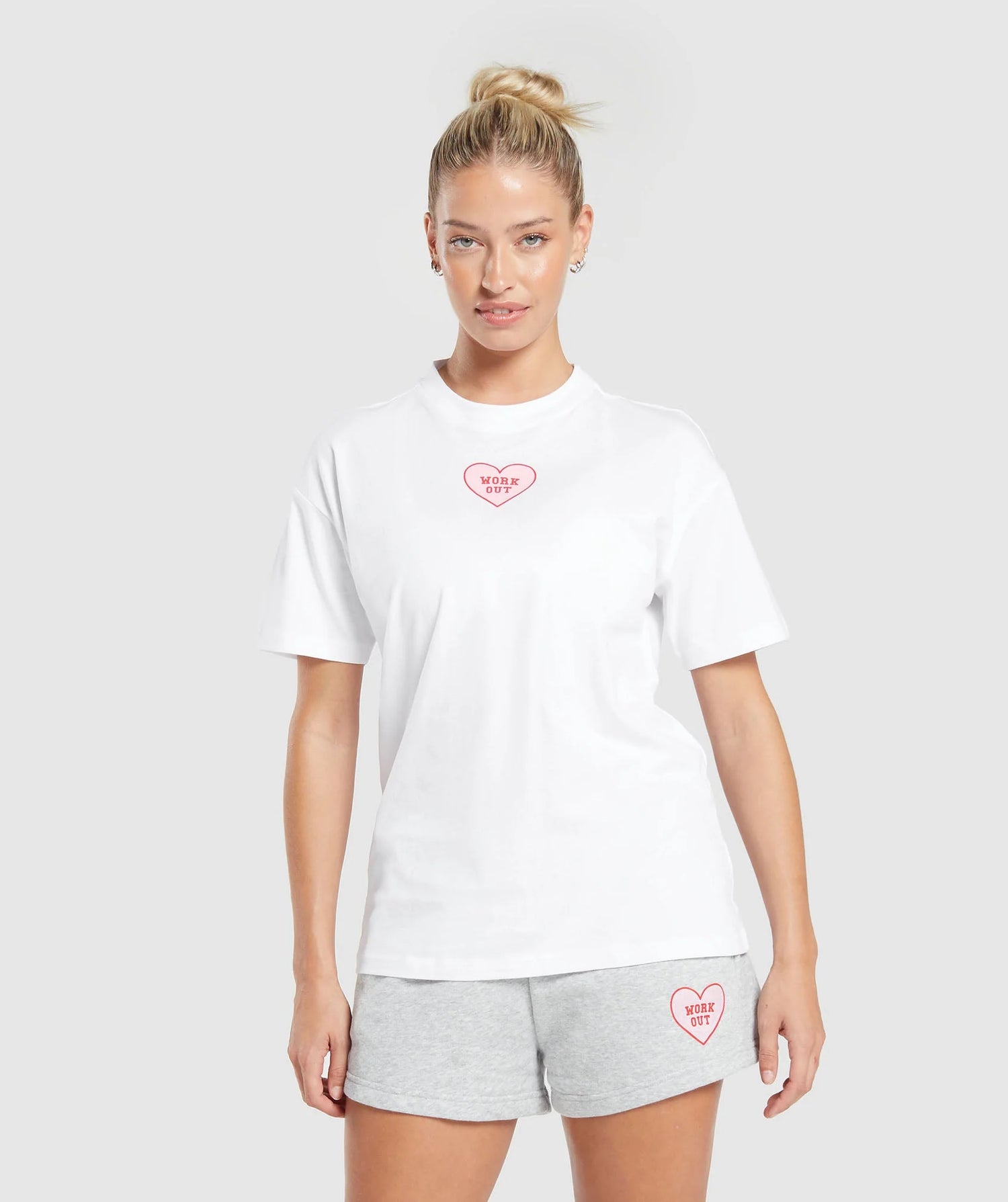 Love Hearts Oversized T-Shirt - White