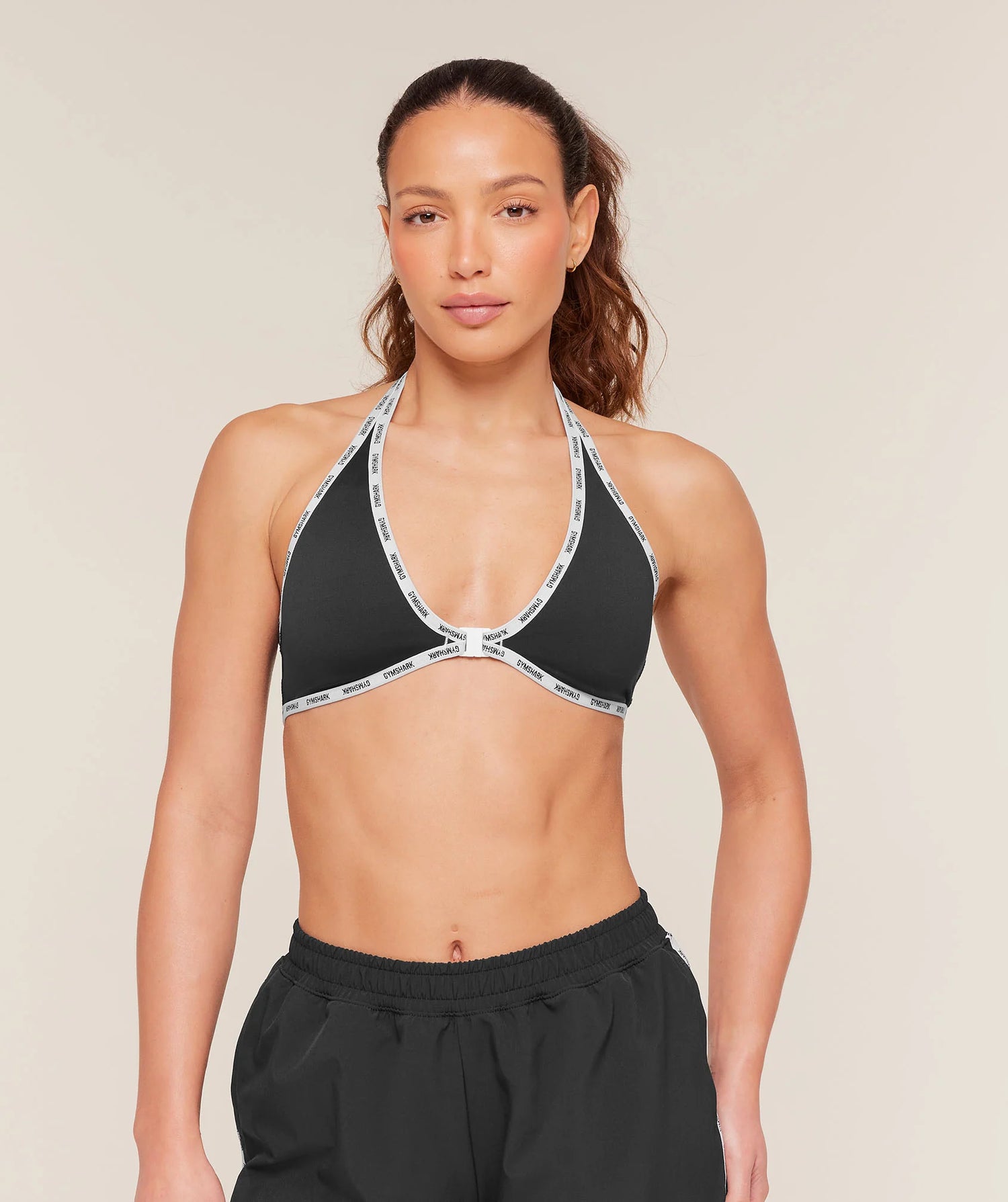 Micro Logo Clasp Minimal Bra - Black