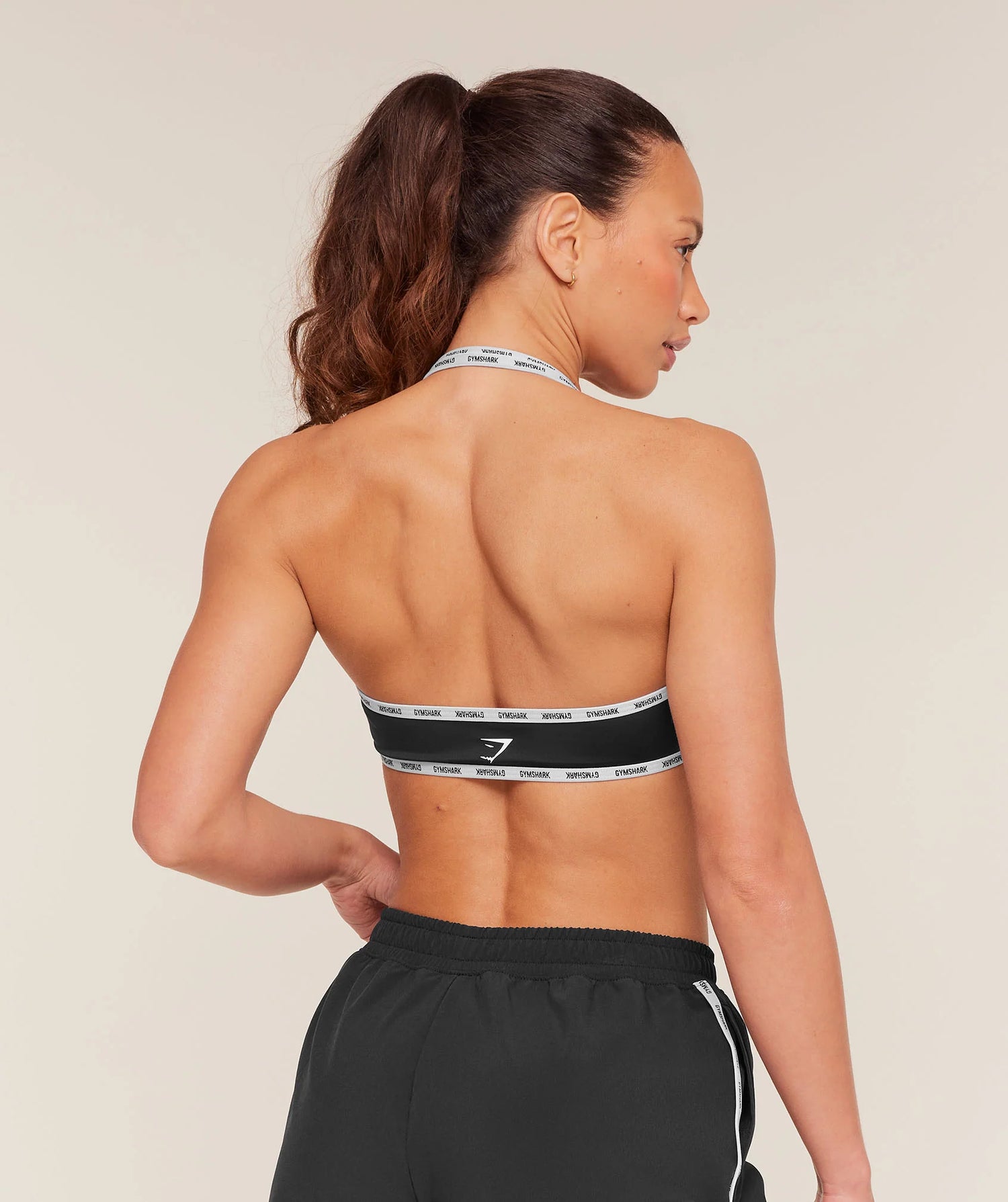 Micro Logo Clasp Minimal Bra - Black