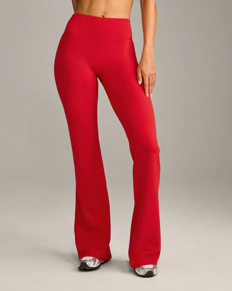 SoftMotion Straight Leg Bottoms with Gray Logo - Fiery Red