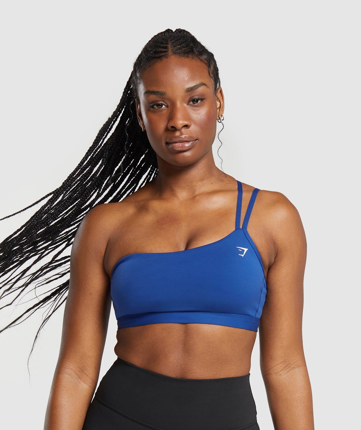 One Shoulder Sports Bra - Wave Blue