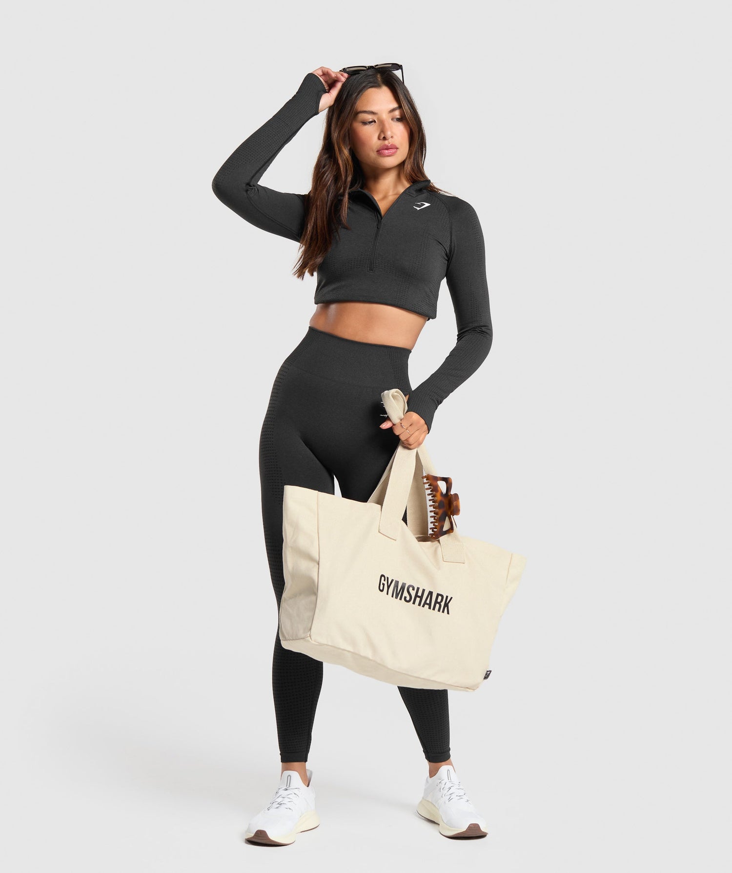 Oversized Canvas Tote - Ecru White